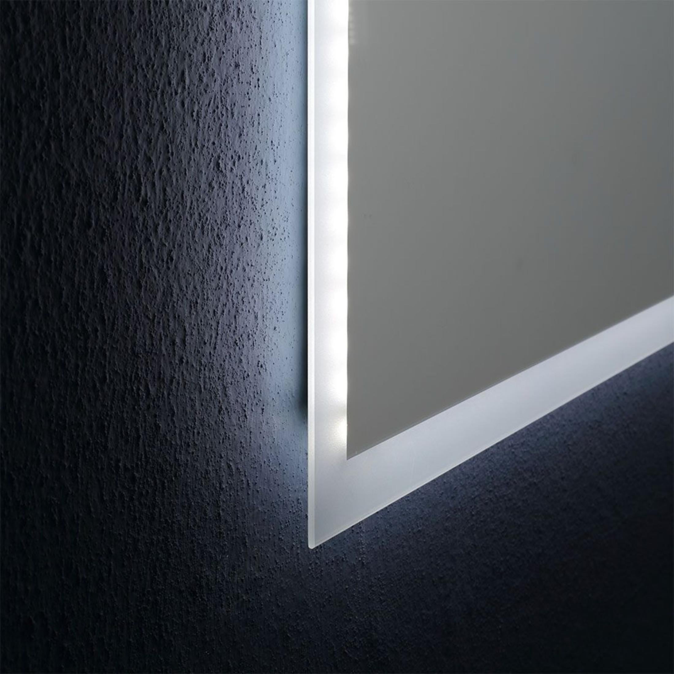 Specchio con cornice led "Bend" rettangolare reversibile cm 80x60