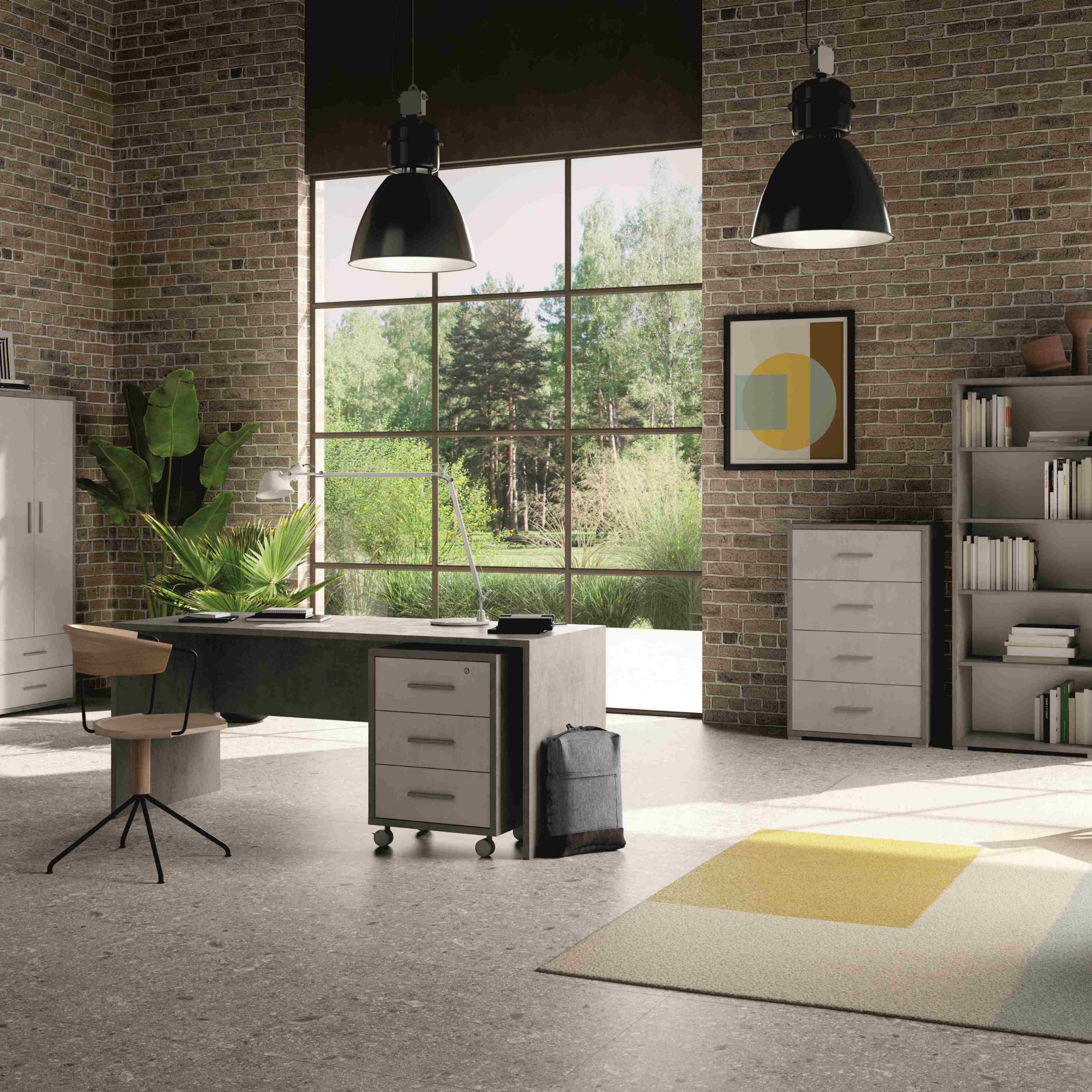 Mobile 3 cassetti con rotelle in legno "Double" versatile cm 51x41 71h