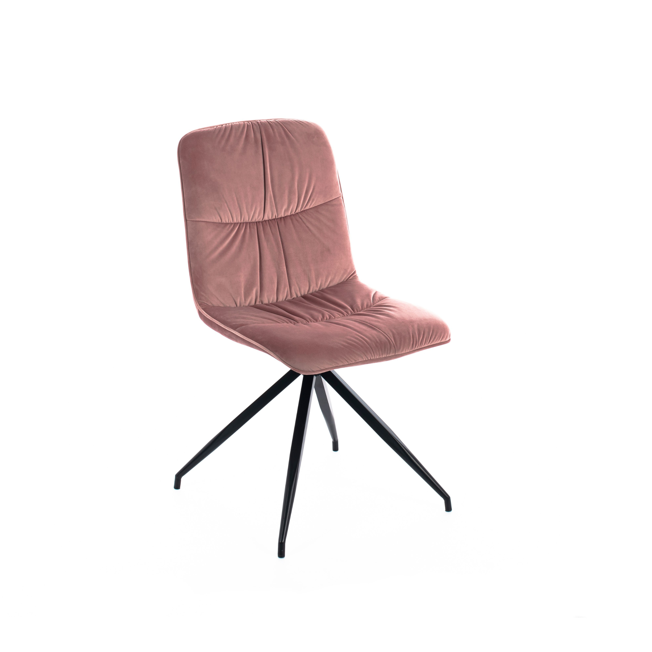 Set di sedie imbottite in microfibra "Alba" poltrone moderne effetto velluto cm 38x43 86,5h