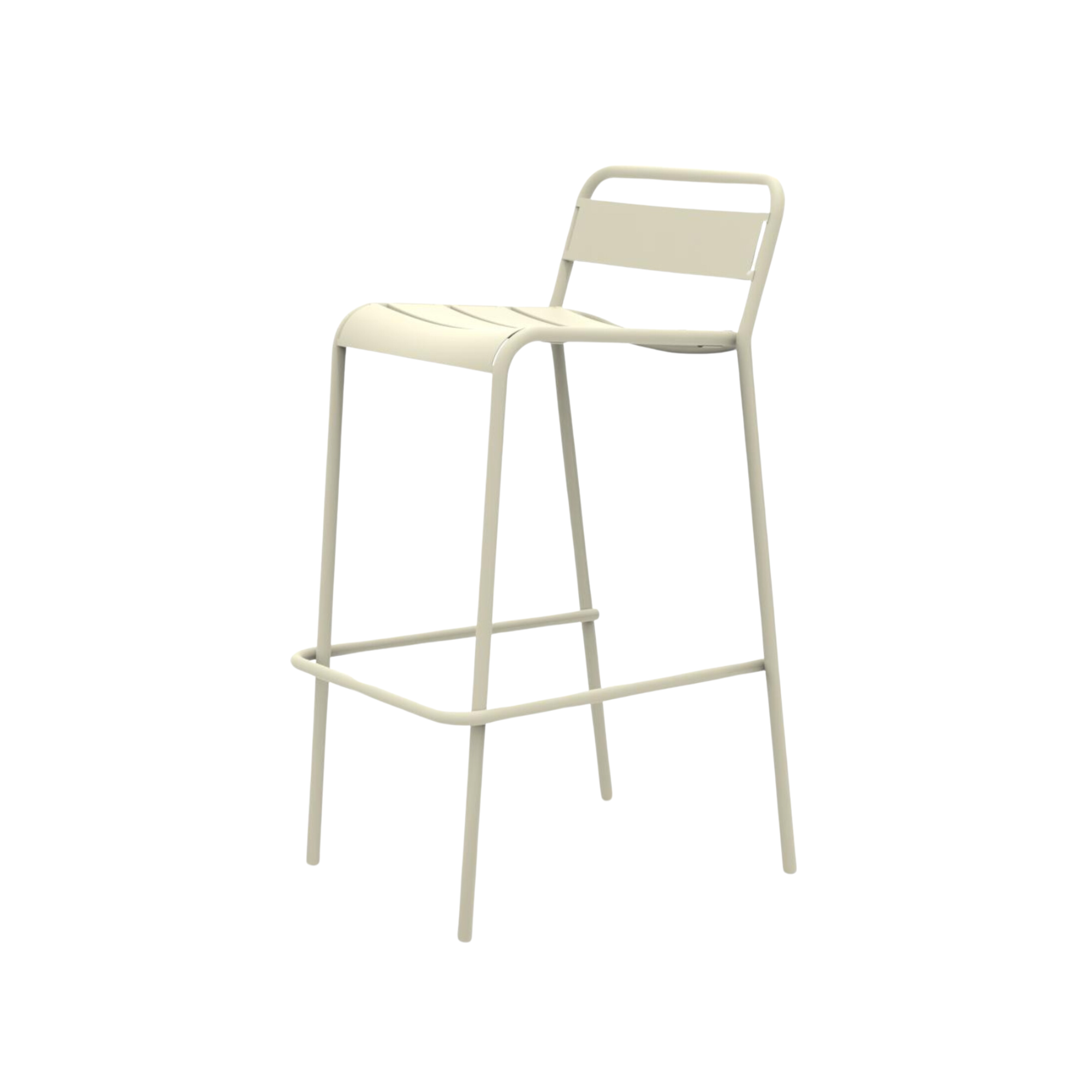 Tabouret haut en métal peint "Twist" empilable pour jardin 45x47 cm 95h