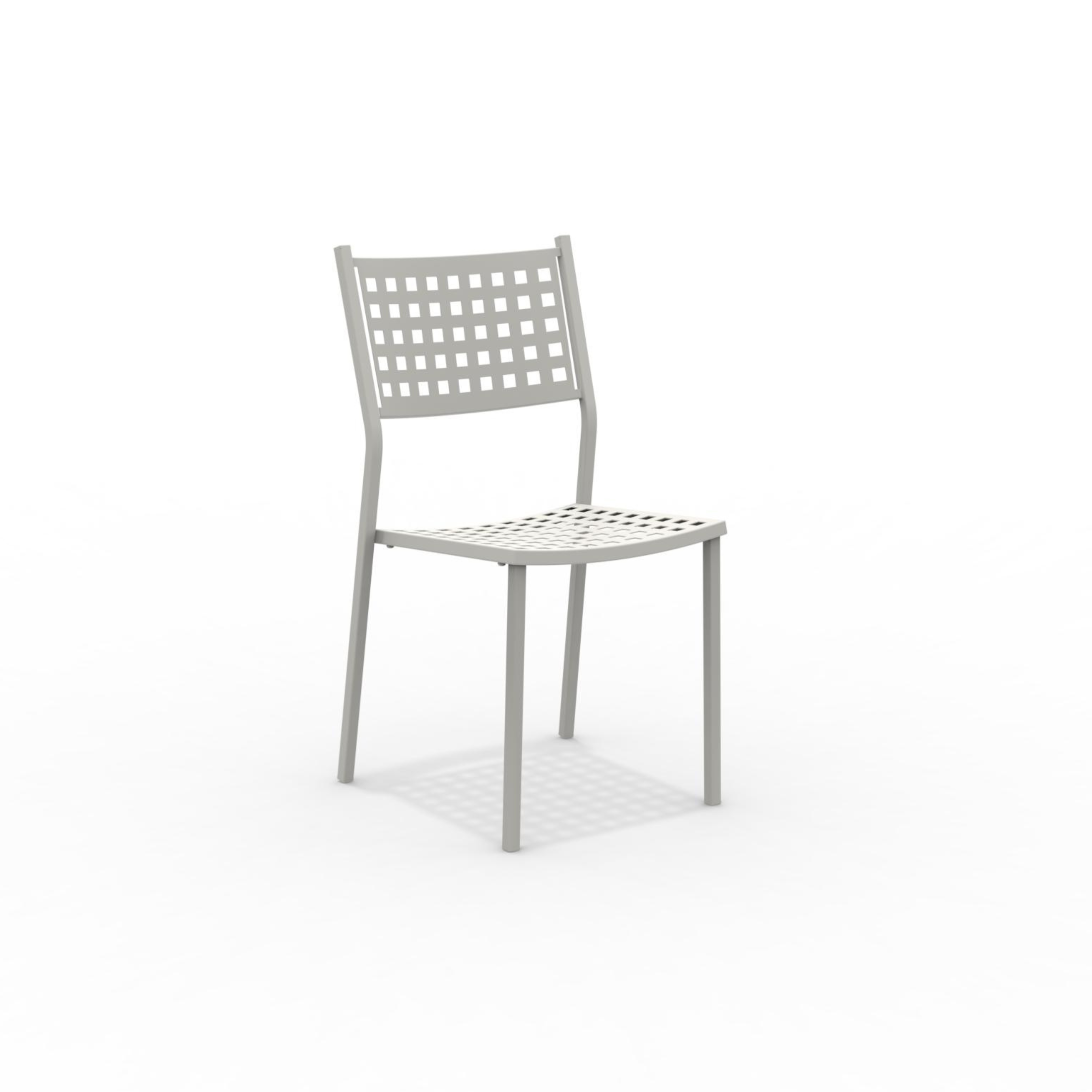 8 pcs Chaise de jardin empilable en métal "Alice" sans accoudoirs 43x48 cm 85h