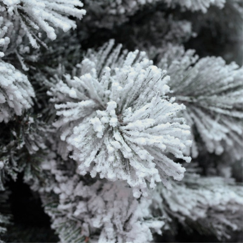 Árbol de Navidad nevado "Ribbon" en PP efecto aguja de pino + PVC de muy alta calidad 
