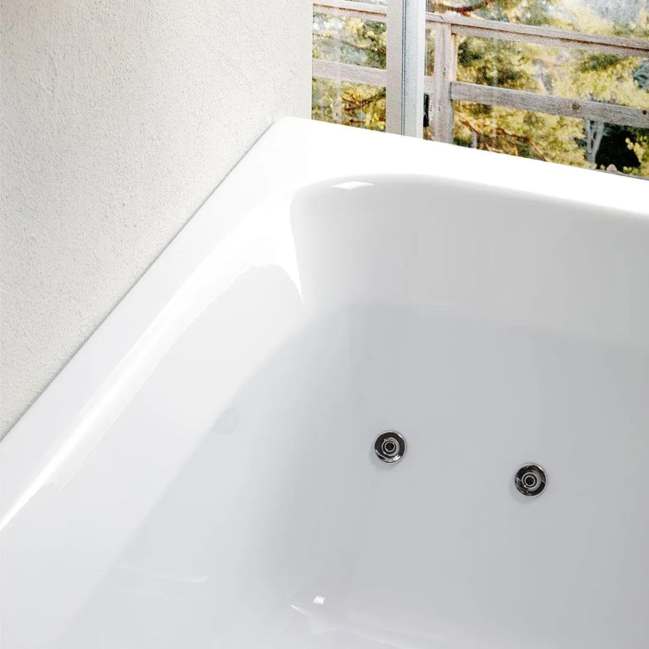 Vasca da bagno idromassaggio "Elsa" da incasso tra 3 muri in acrilico cm 170x70 58h