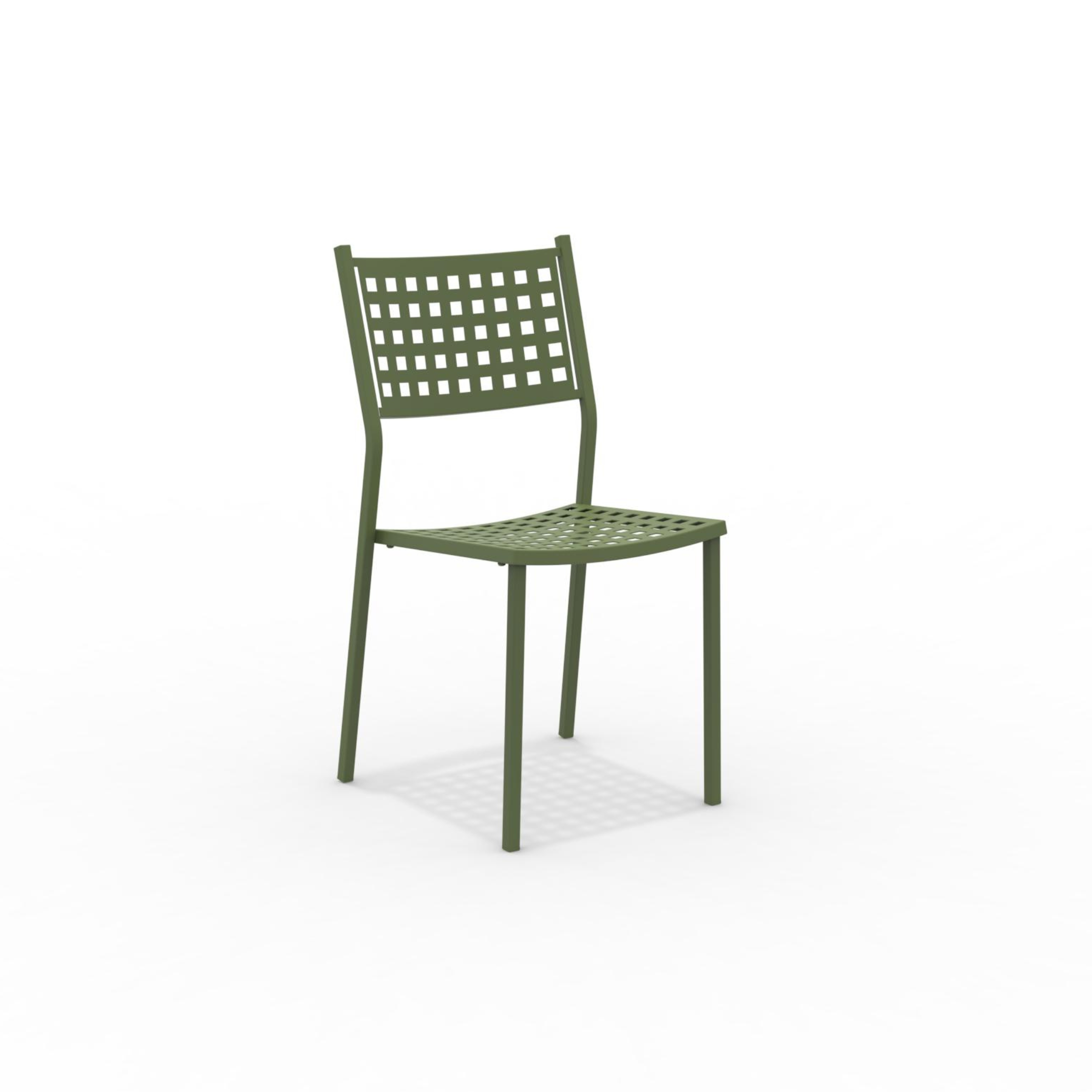 8 pcs Chaise de jardin empilable en métal "Alice" sans accoudoirs 43x48 cm 85h