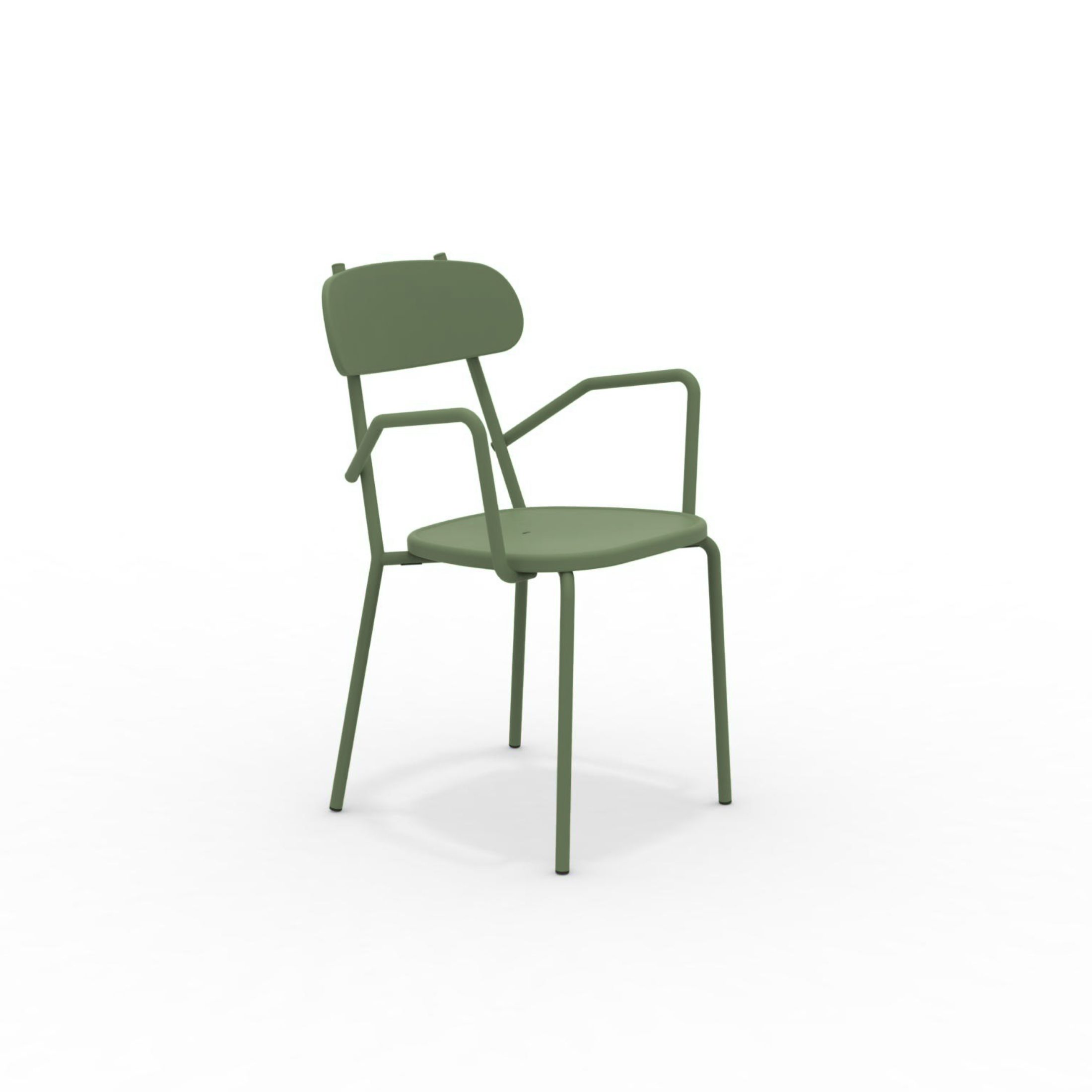 Sillón de jardín de metal pintado silla apilable "Fox" 53x53 cm 84h