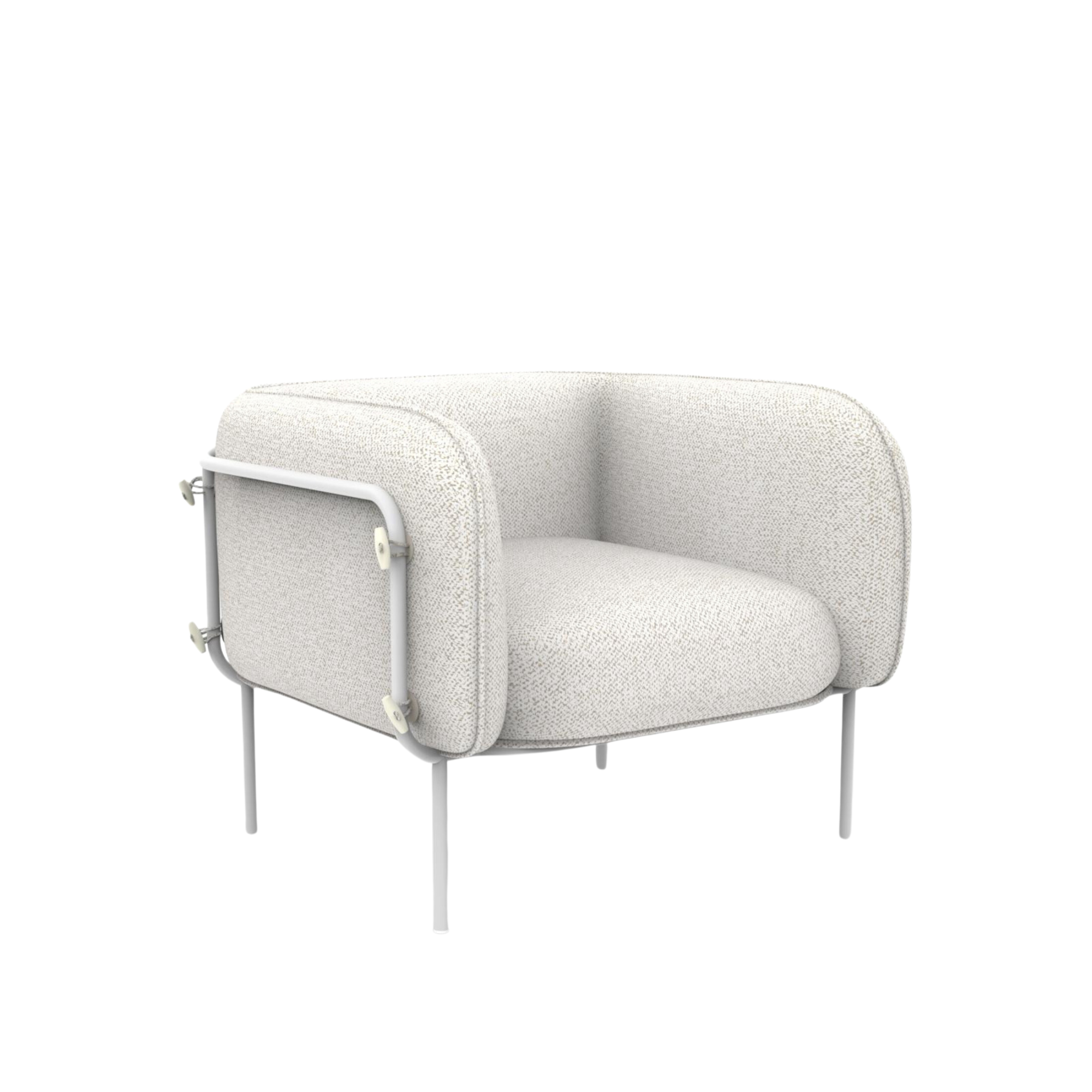 Sillón desenfundable tejido impermeable "Alamari" estructura metálica 95x87 cm 74h