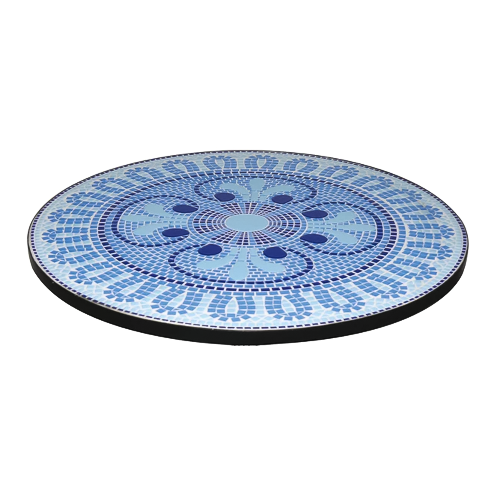 Tavolo bistrot in acciaio Decojardin Hellas piano con ceramica mosaico per giardino