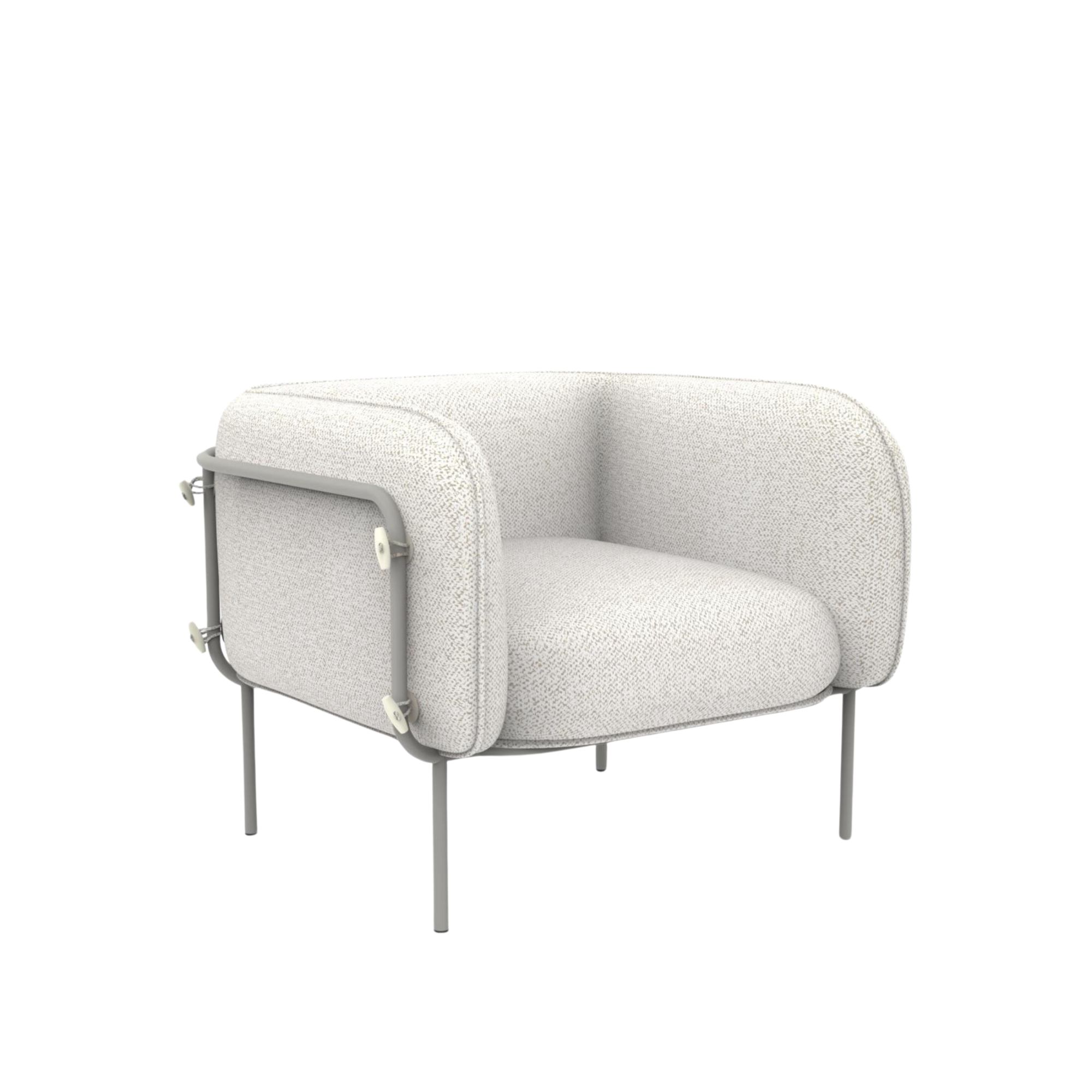 Sillón desenfundable tejido impermeable "Alamari" estructura metálica 95x87 cm 74h