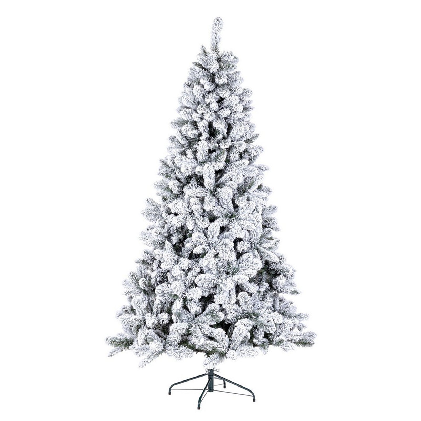 Árbol de Navidad nevado "Estrella fugaz" en PVC de muy alta calidad + Flock