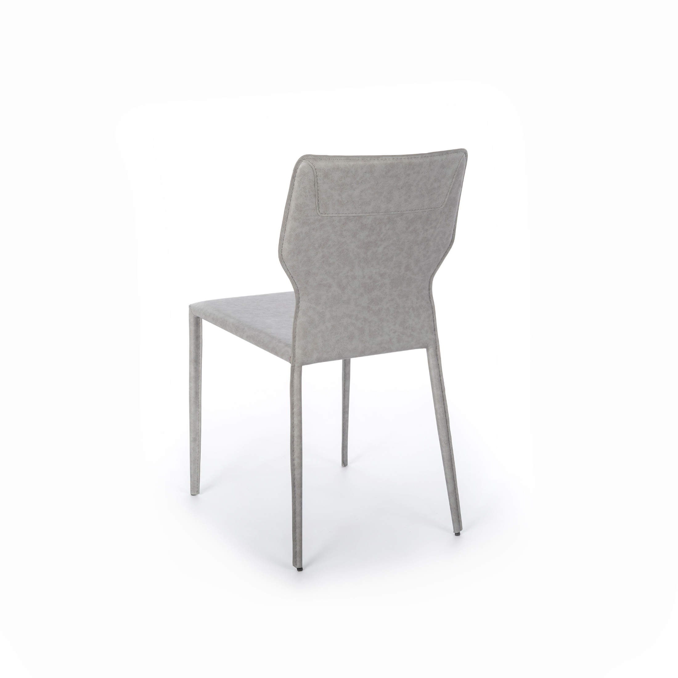 Silla moderna "Kim" símil piel con patas de metal 44x56 cm 86,5h