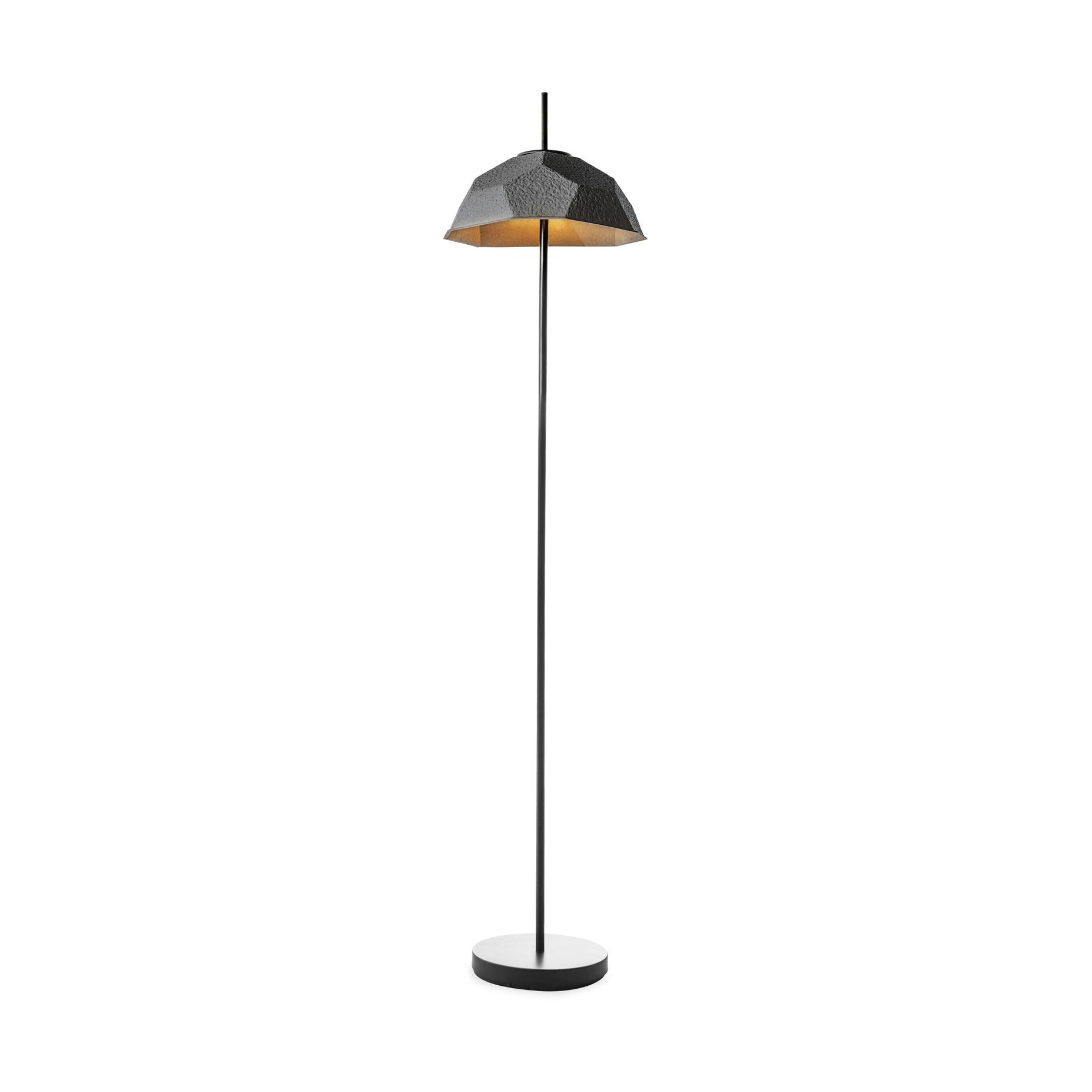 Lampe en métal avec abat-jour en carton recyclé "Oeuf" pour sol, table et suspension
