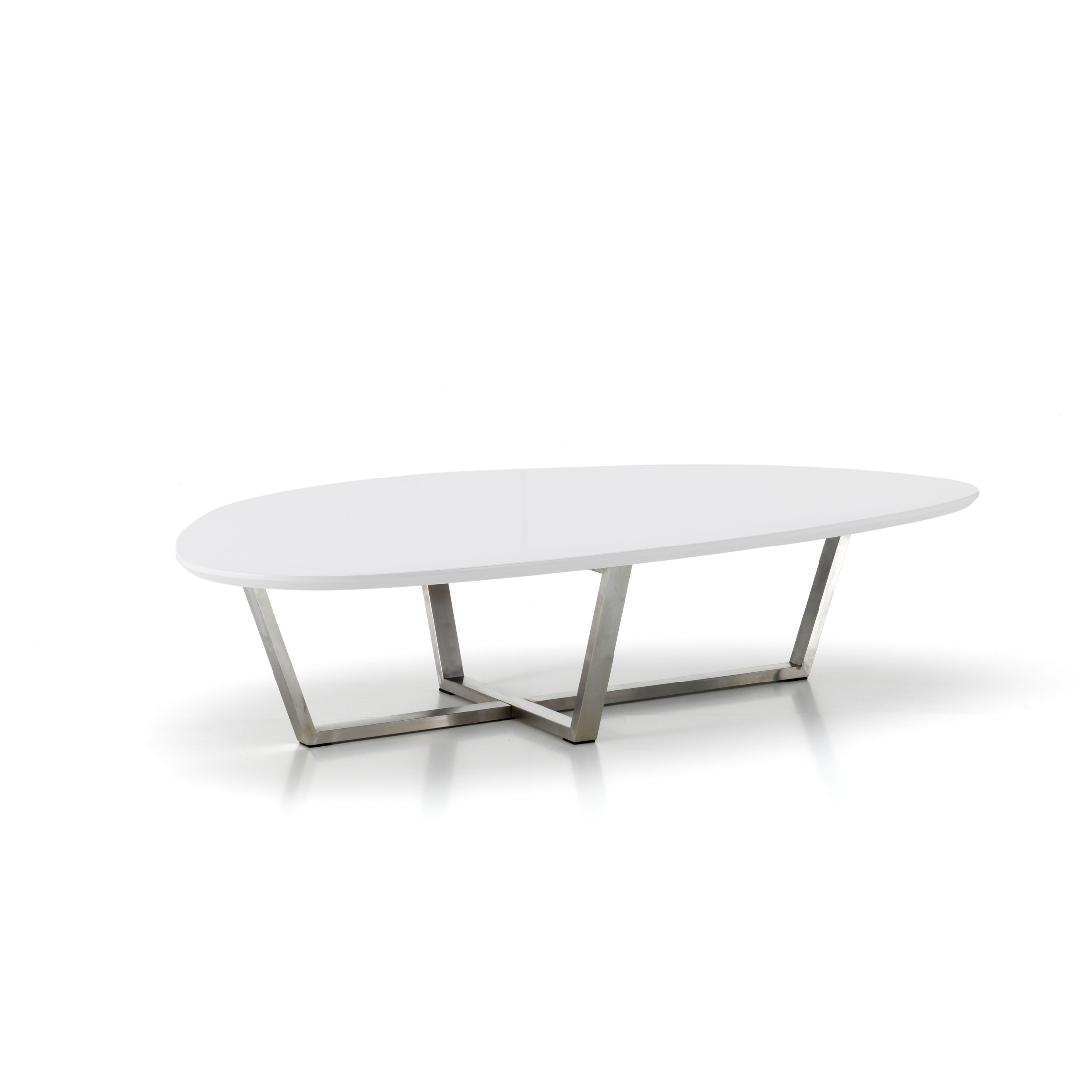 Table basse "Drop" plateau MDF et pieds métal 140x80 cm 32h