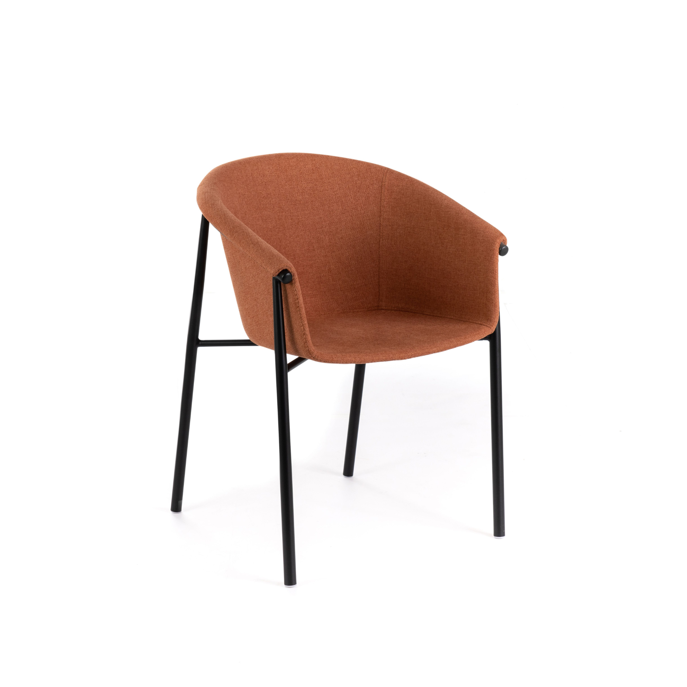 Set sedie moderne in tessuto "Nari" eleganti con struttura in metallo verniciato