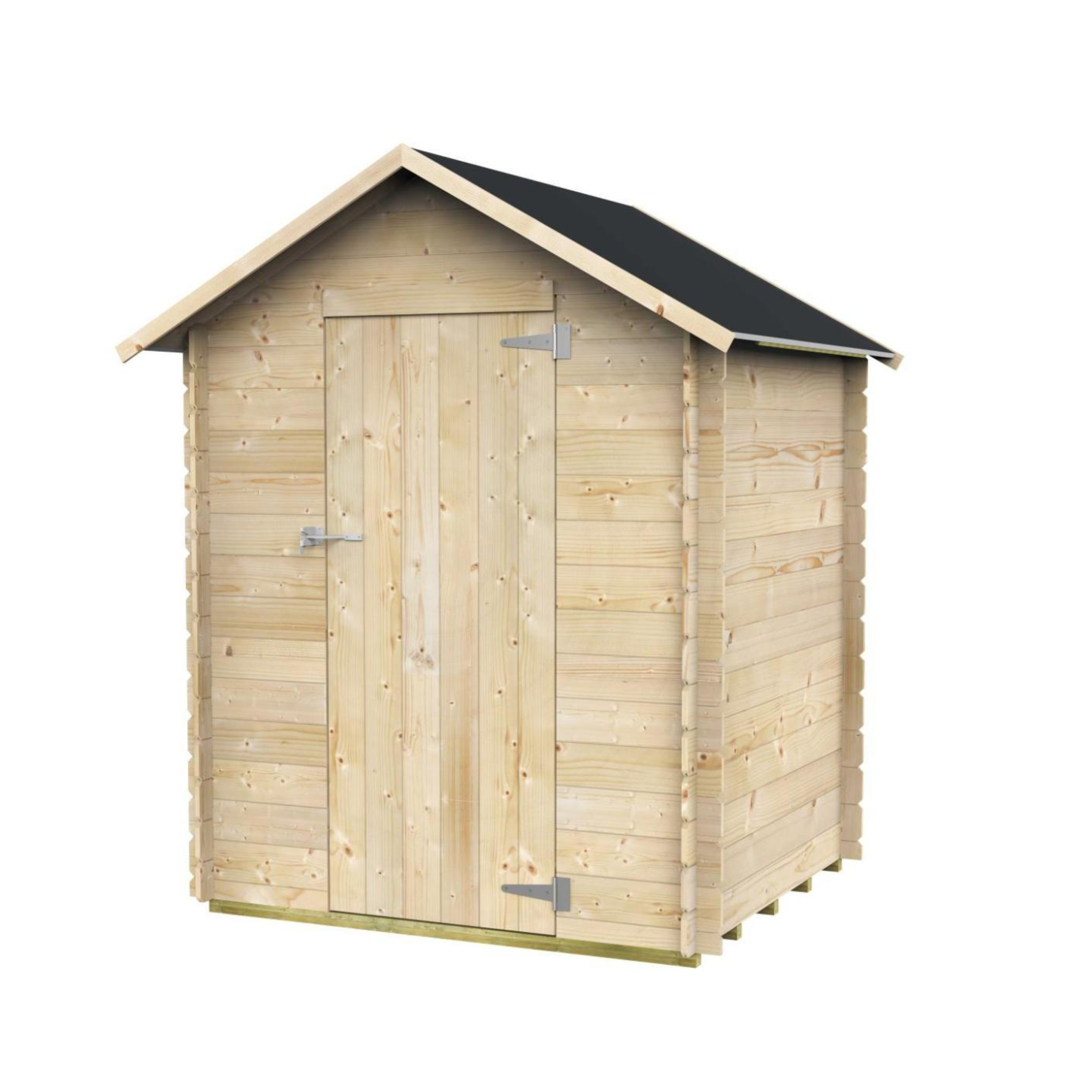 Caseta de jardín de madera "Marcella" puerta batiente simple ciega 146x130 cm 185h