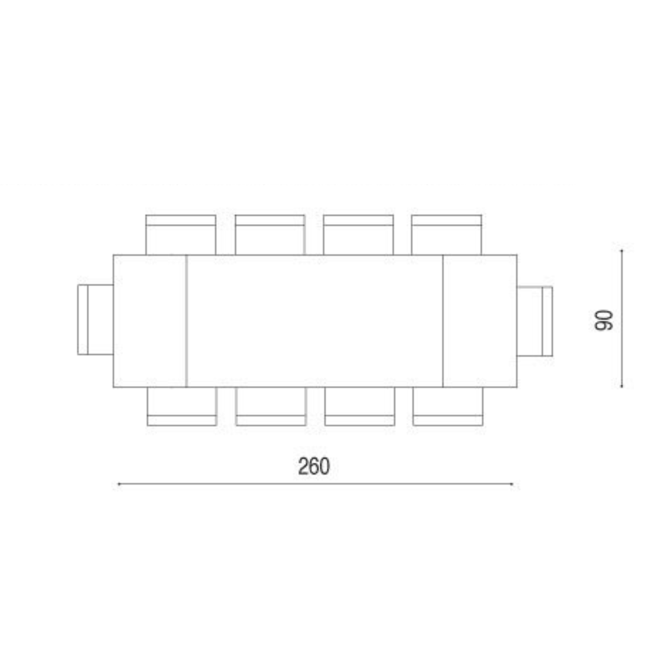 Tavolo allungabile moderno da pranzo "Serena" effetto legno cm 160/260x90 76h