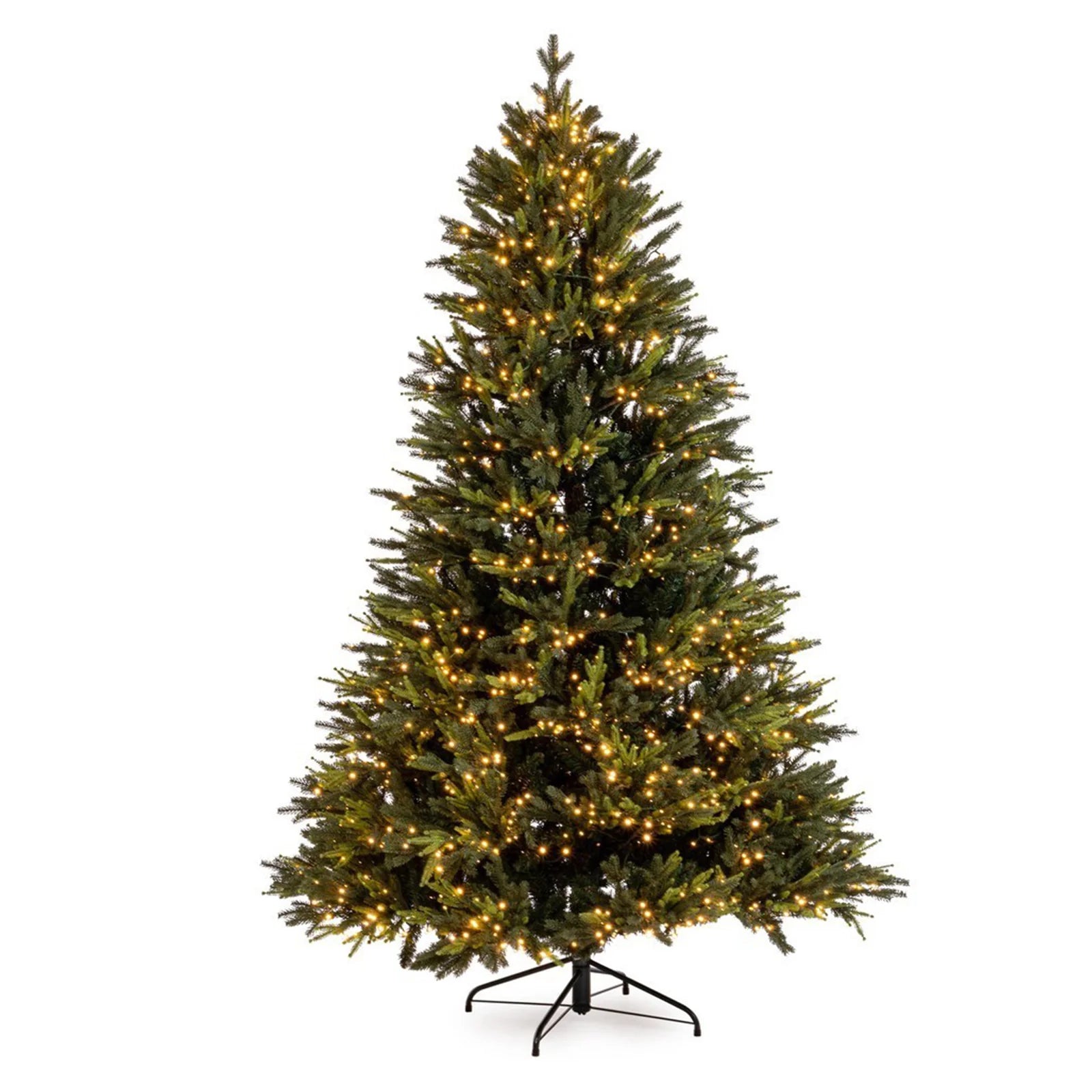 Albero di natale "Power" con micro led incorporati 100 % PE effetto real touch h 210 cm