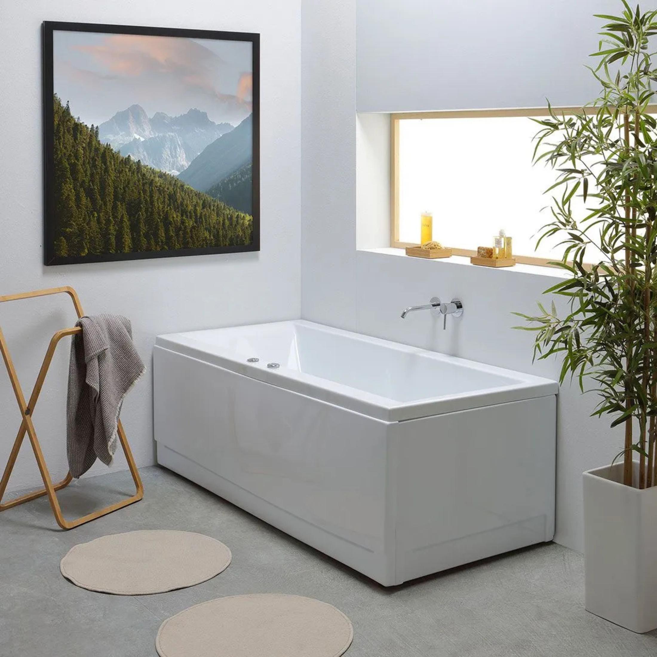 Vasca da bagno idromassaggio ad angolo "Agata" in acrilico cm 170x75 56h