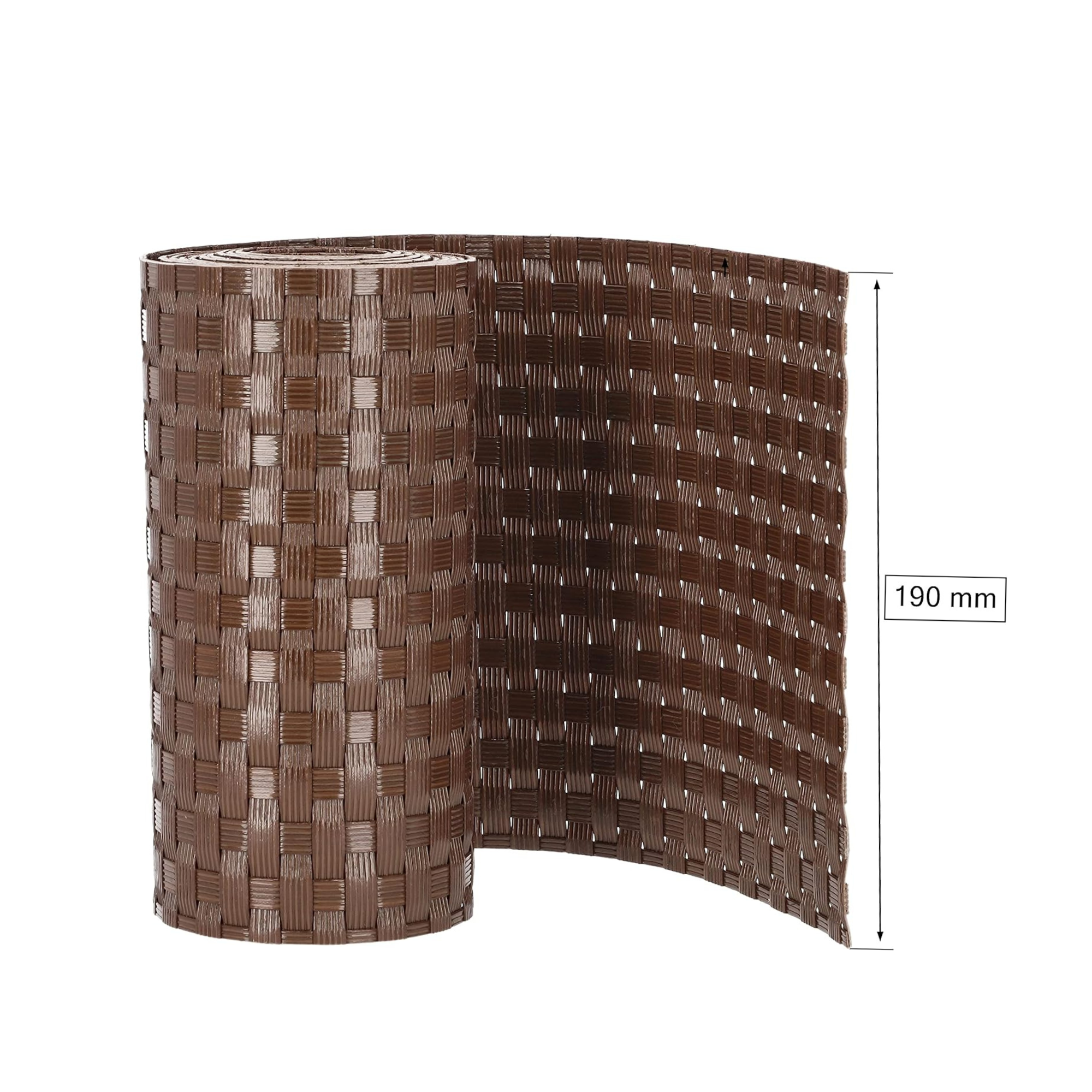 Fascia frangivista effetto rattan "Temp" in rotolo double face cm 19x255