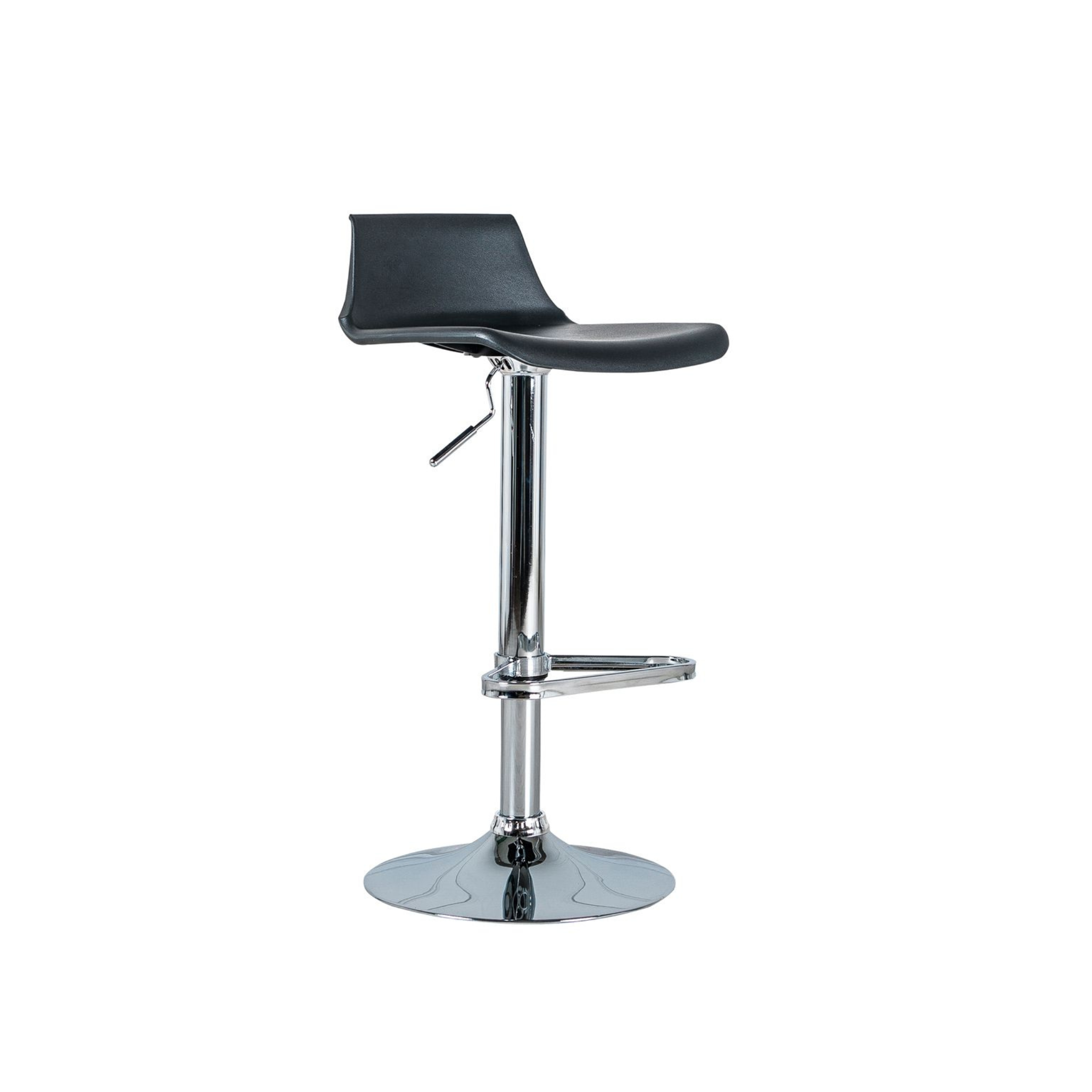 Tabouret haut "Fred" en polypropylène avec vérin à gaz et repose-pieds 41x39 cm 72h