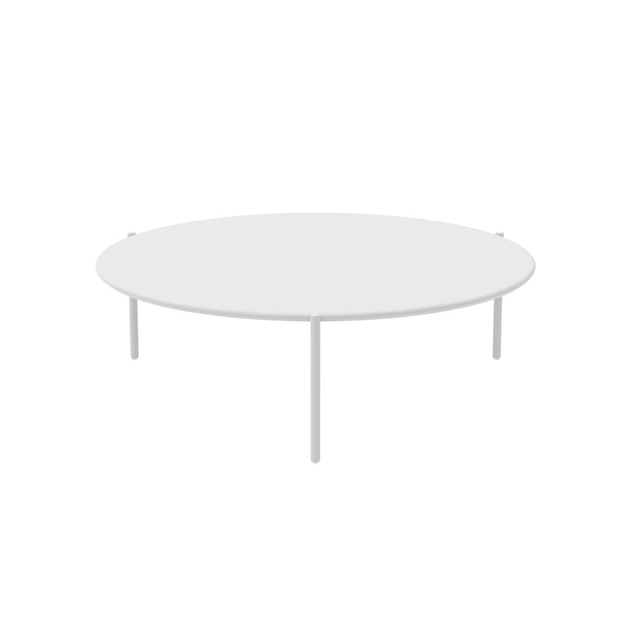 Table basse ronde en métal "Aria3" table de jardin empilable 110x110 cm 35h