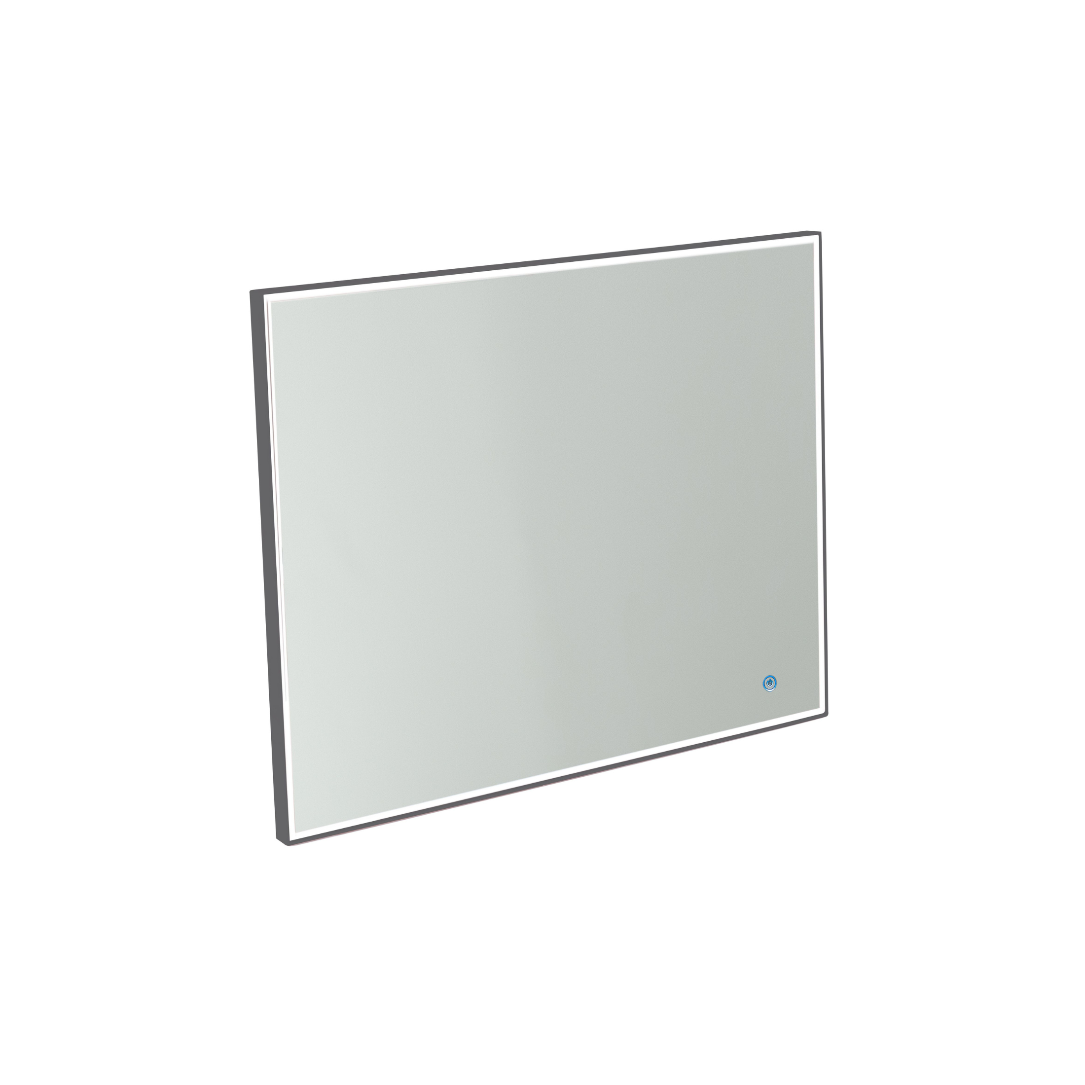 Miroir mural LED "Lumen" cadre rectangulaire en aluminium 100x5 cm 80h