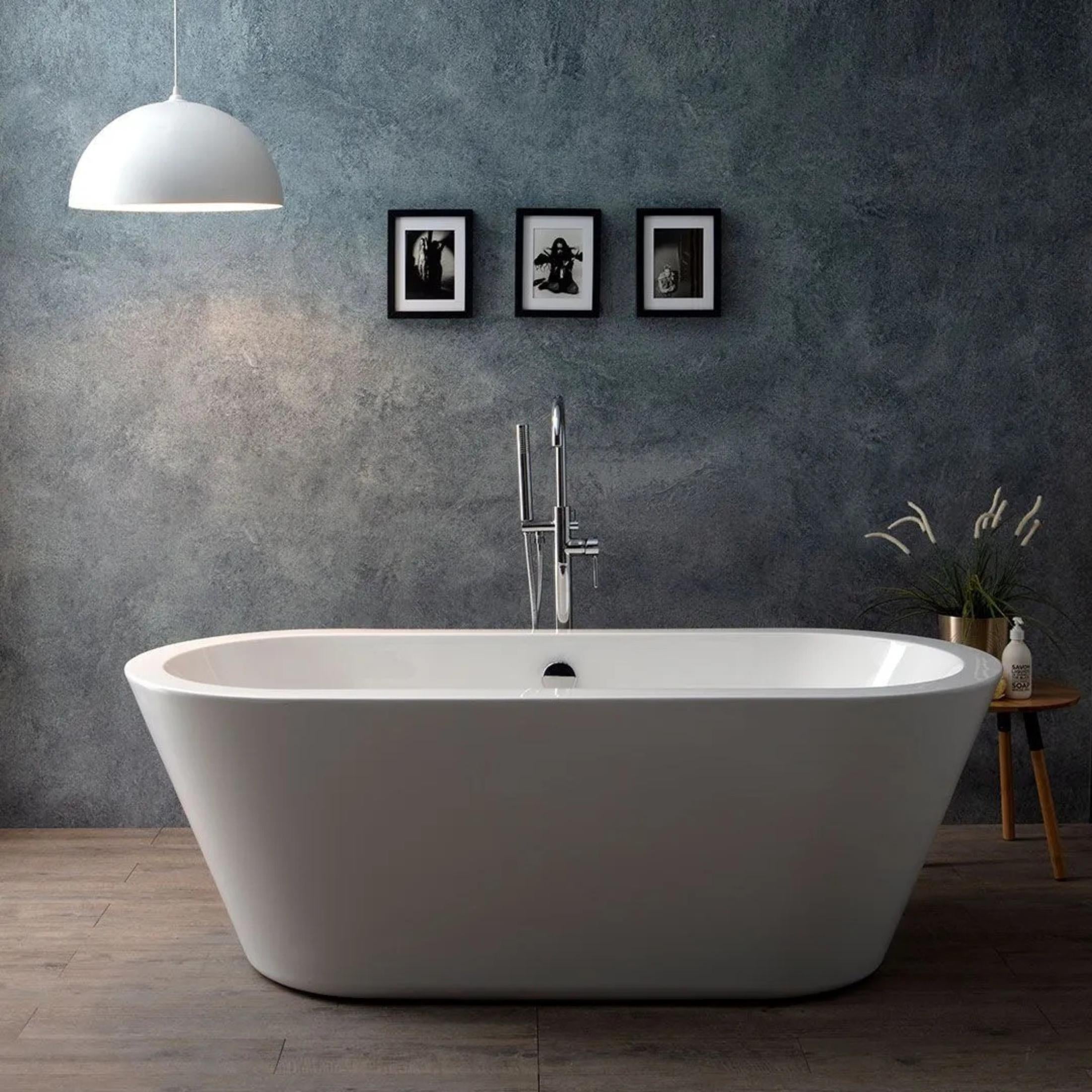 Vasca da bagno freestanding "Camilla" in acrilico bianco cm 170x75 56h