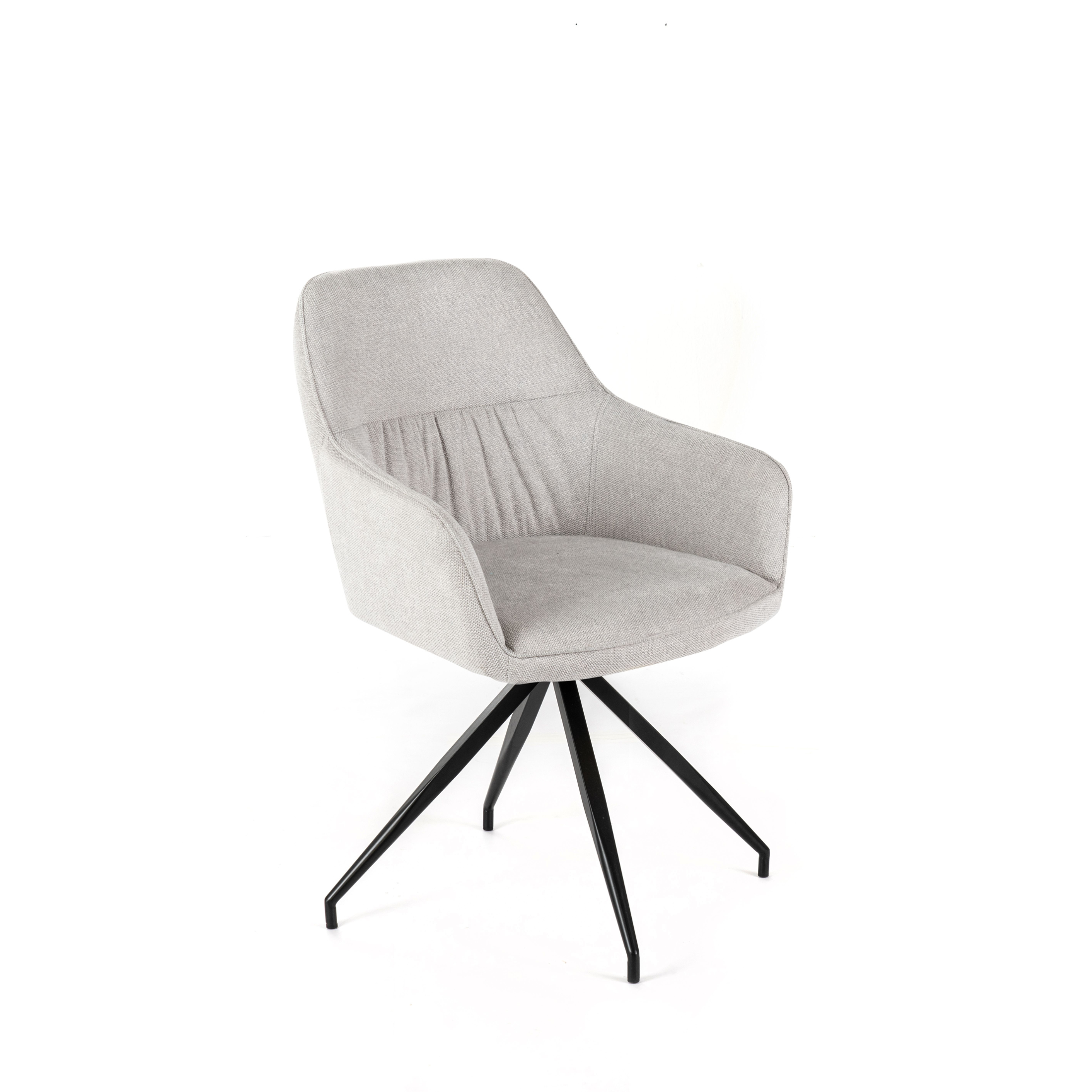 Silla acolchada "Gaia" sillón moderno en tela 56x56 cm 87h