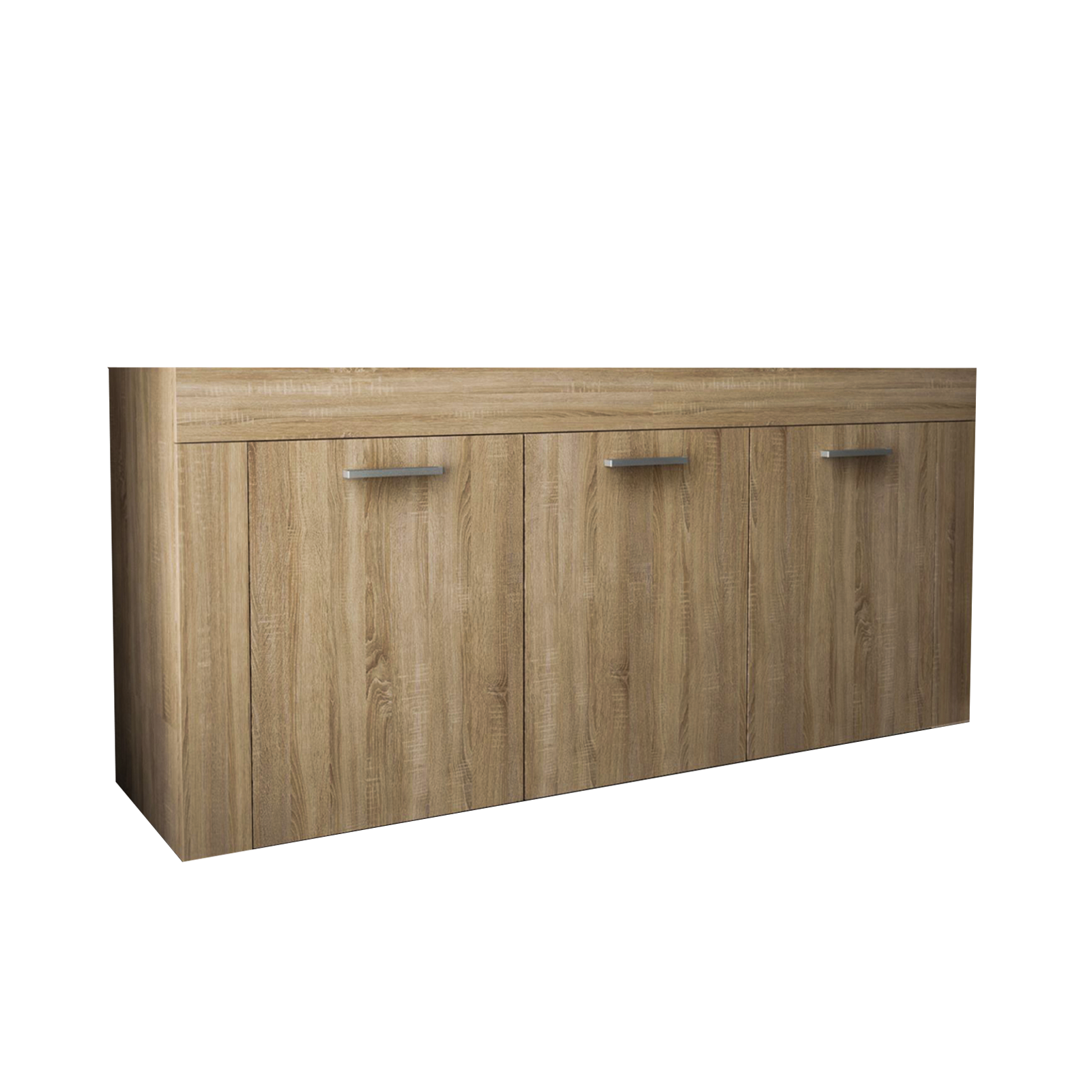 Buffet buffet K083, meuble en bois avec 3 portes pour salon 150x41 cm 82h