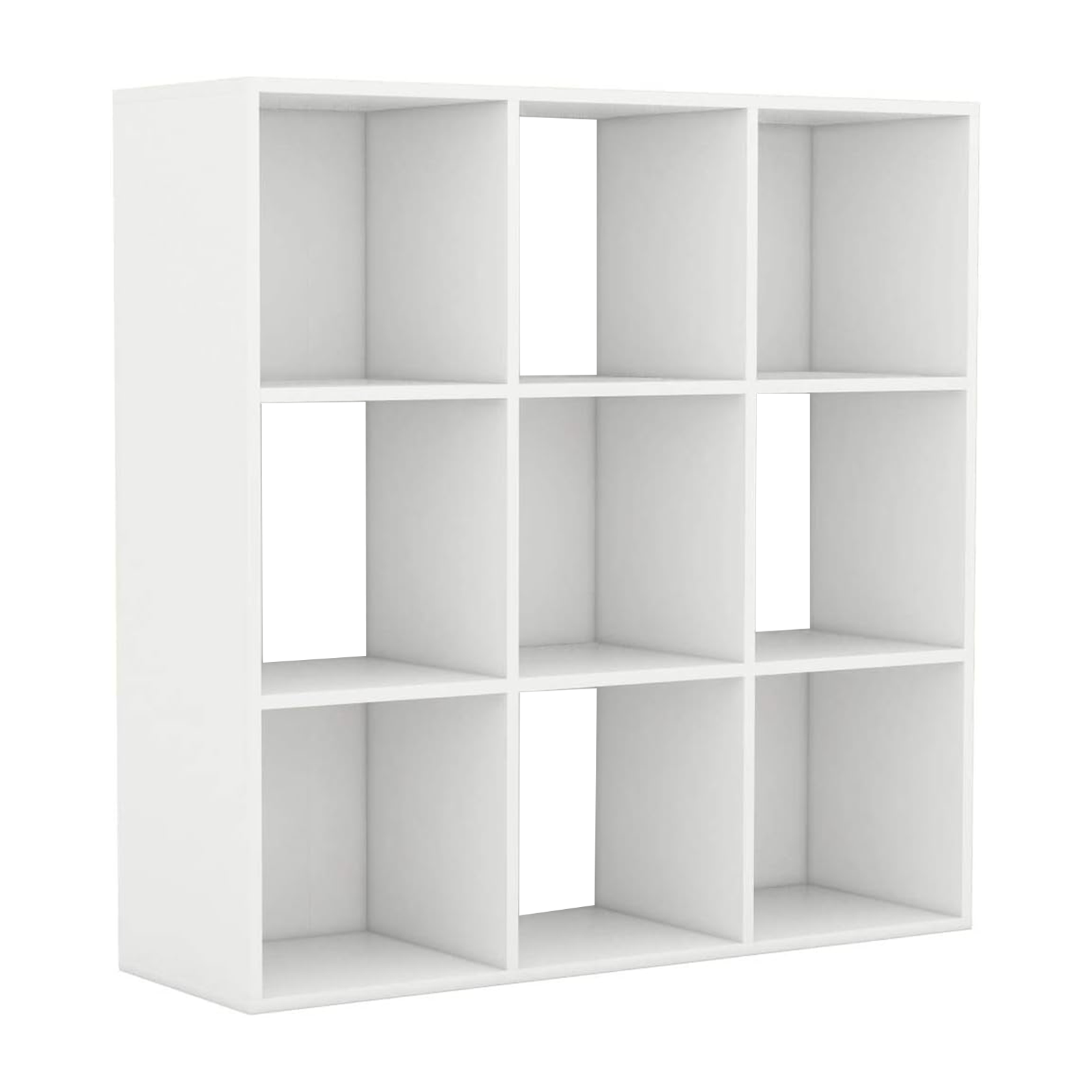 Librería abierta Cubo con 9 compartimentos en madera de melamina 91x30 cm 91h