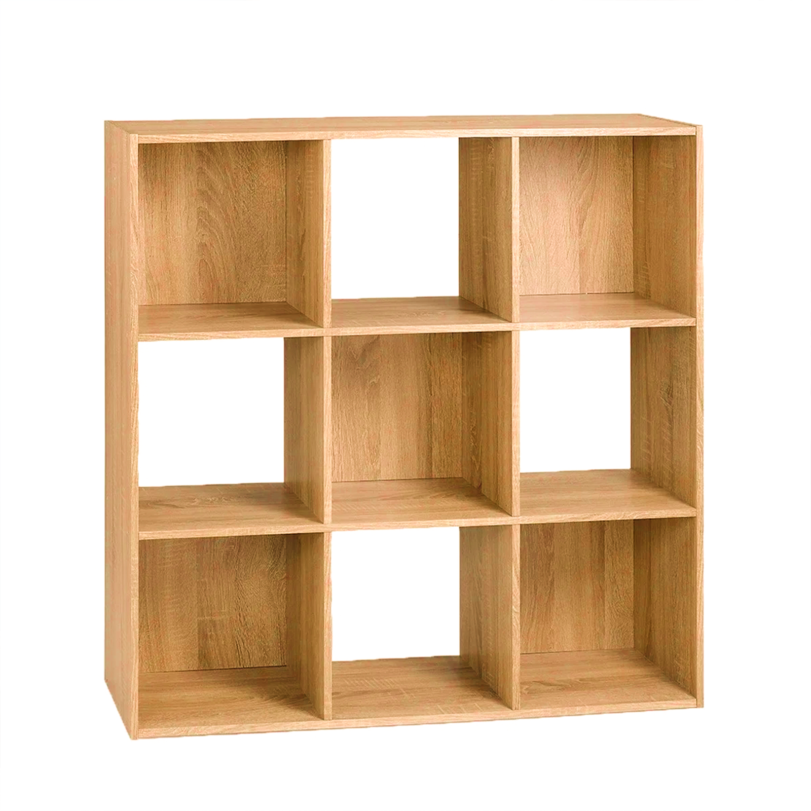 Bibliothèque ouverte Cubo à 9 compartiments en bois mélaminé 91x30 cm 91h