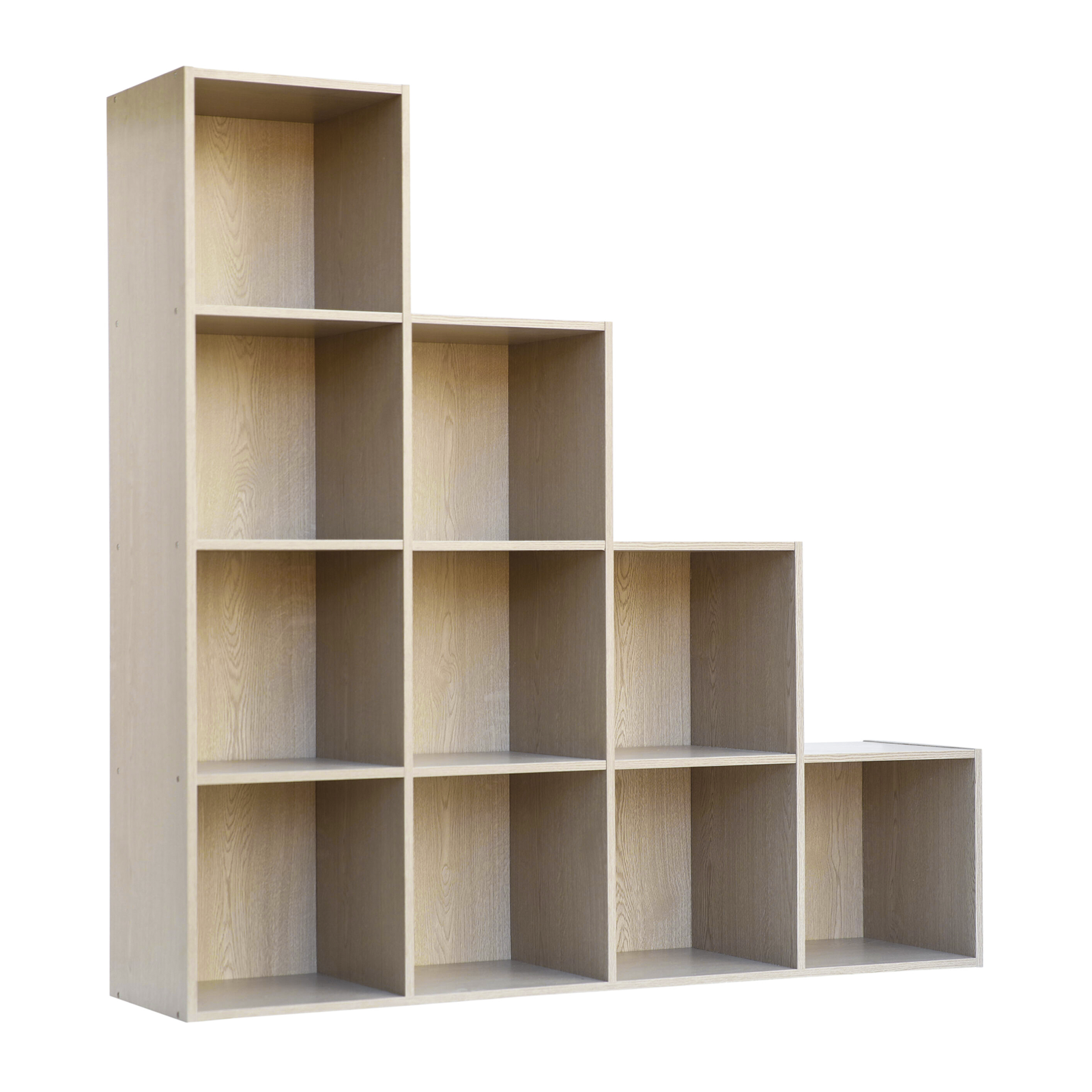 Librería abierta Cubo con 10 compartimentos en madera de melamina 121x30 cm 121h