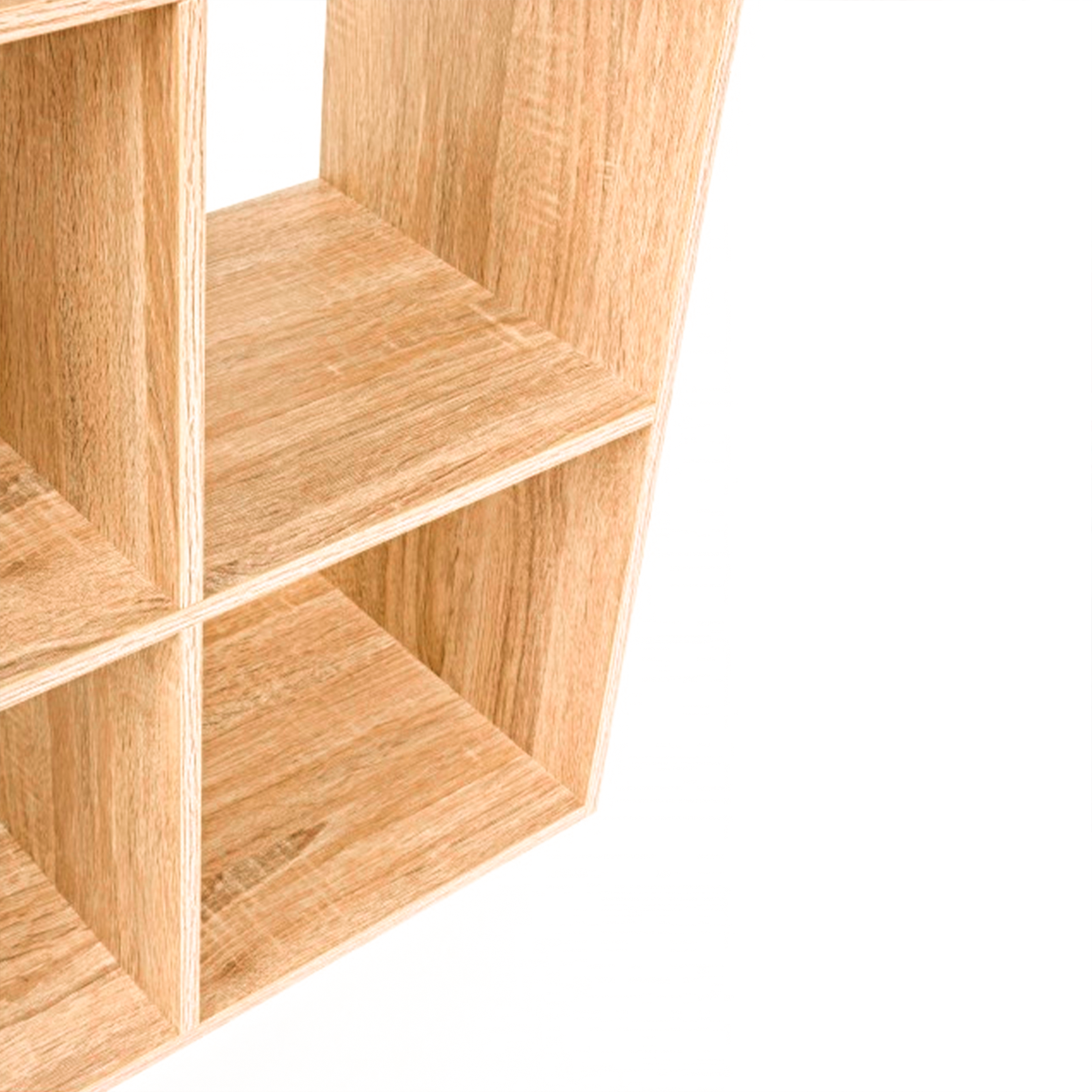 Bibliothèque ouverte Cubo avec 10 compartiments en bois mélaminé 121x30 cm 121h