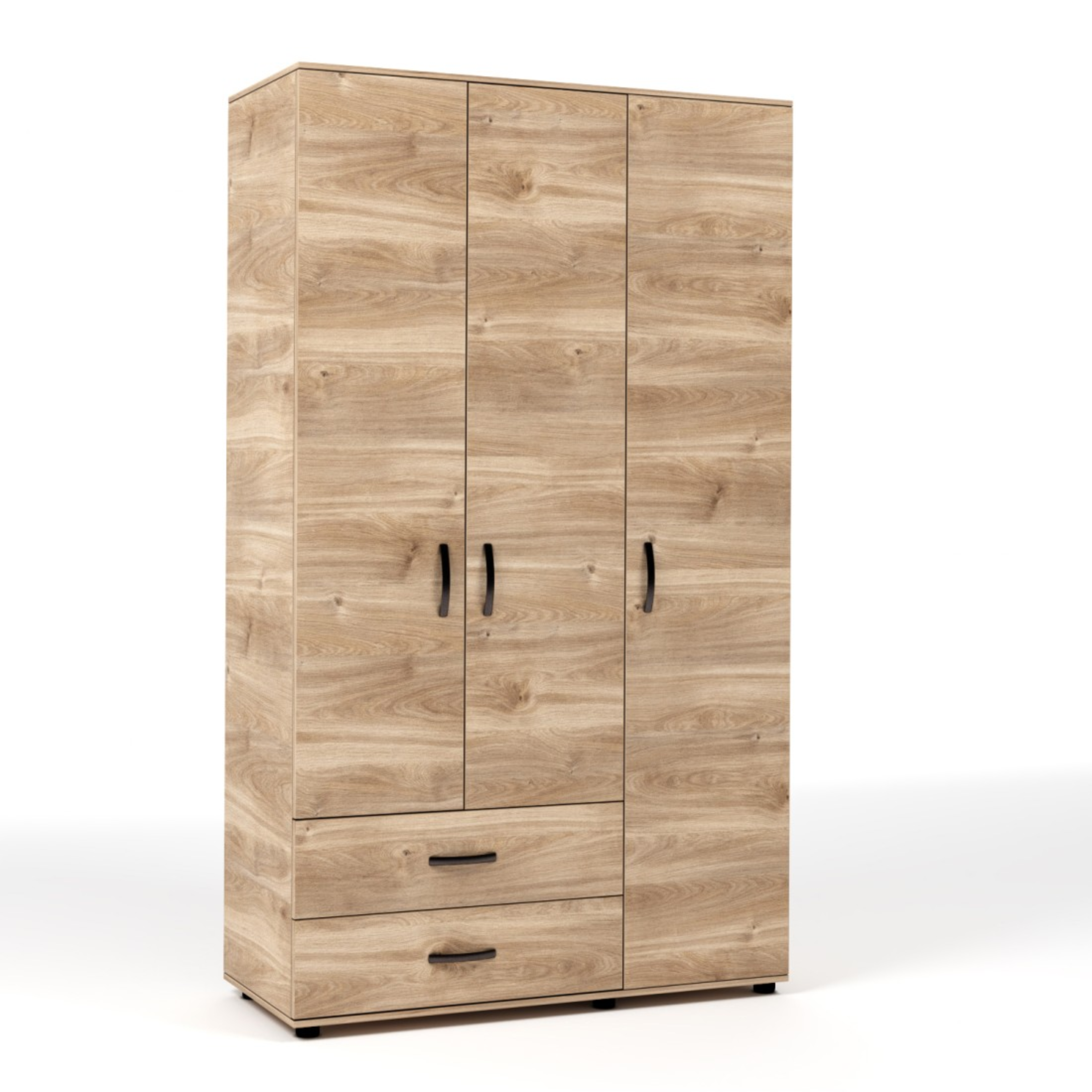 Armario "Contact" de madera de roble con 2 puertas y percha 74x52 h184 cm