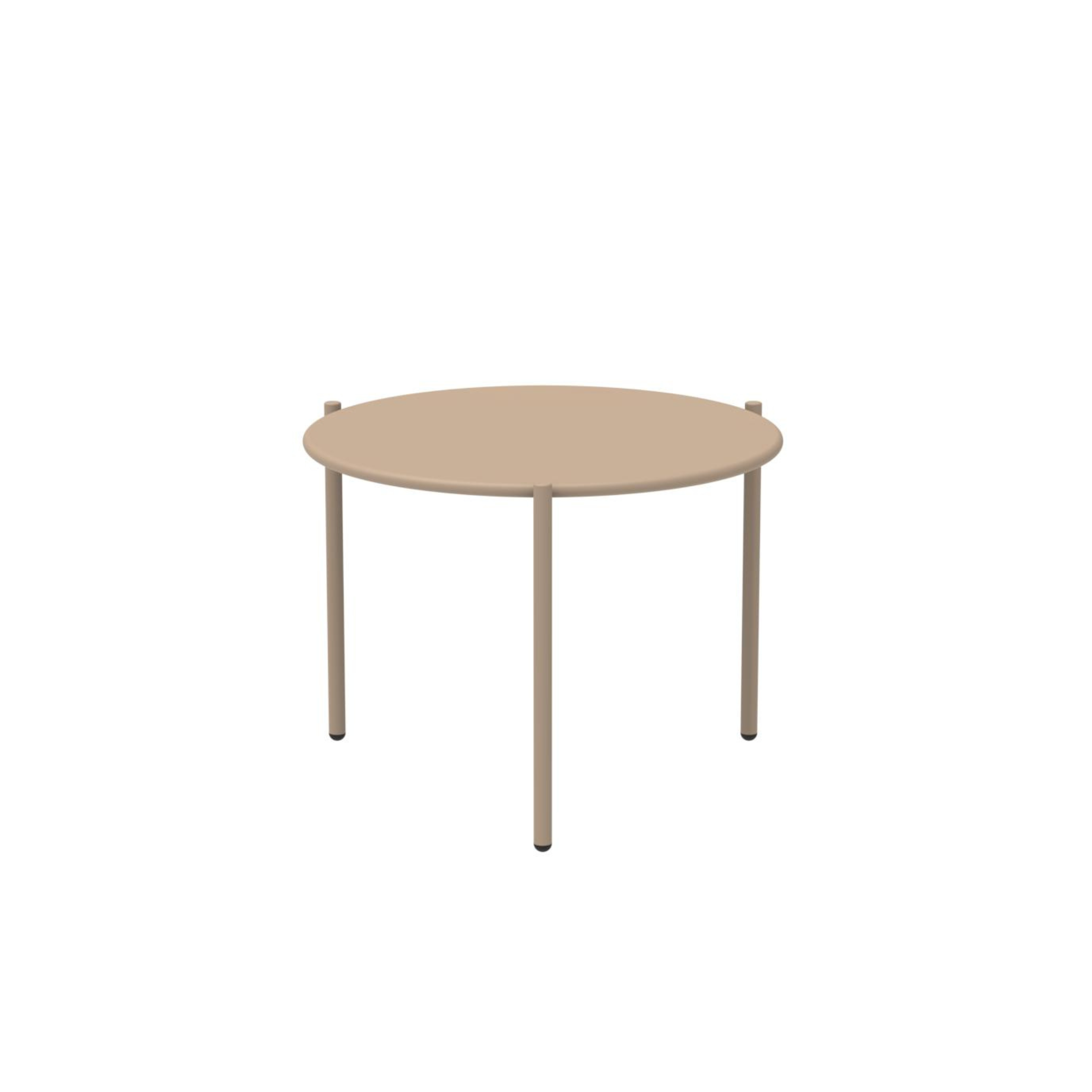 Table basse ronde en métal "Aria1" table de jardin empilable 60x60 cm 46h