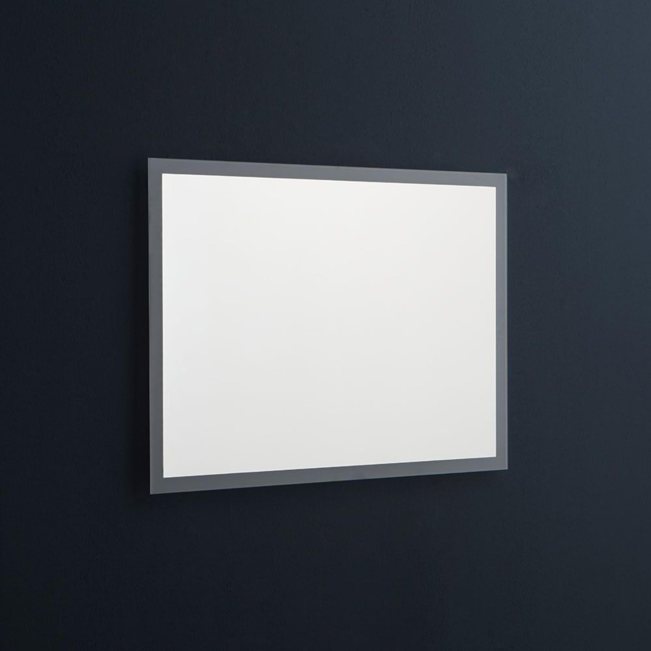 Specchio con cornice led "Bend" rettangolare reversibile cm 80x60