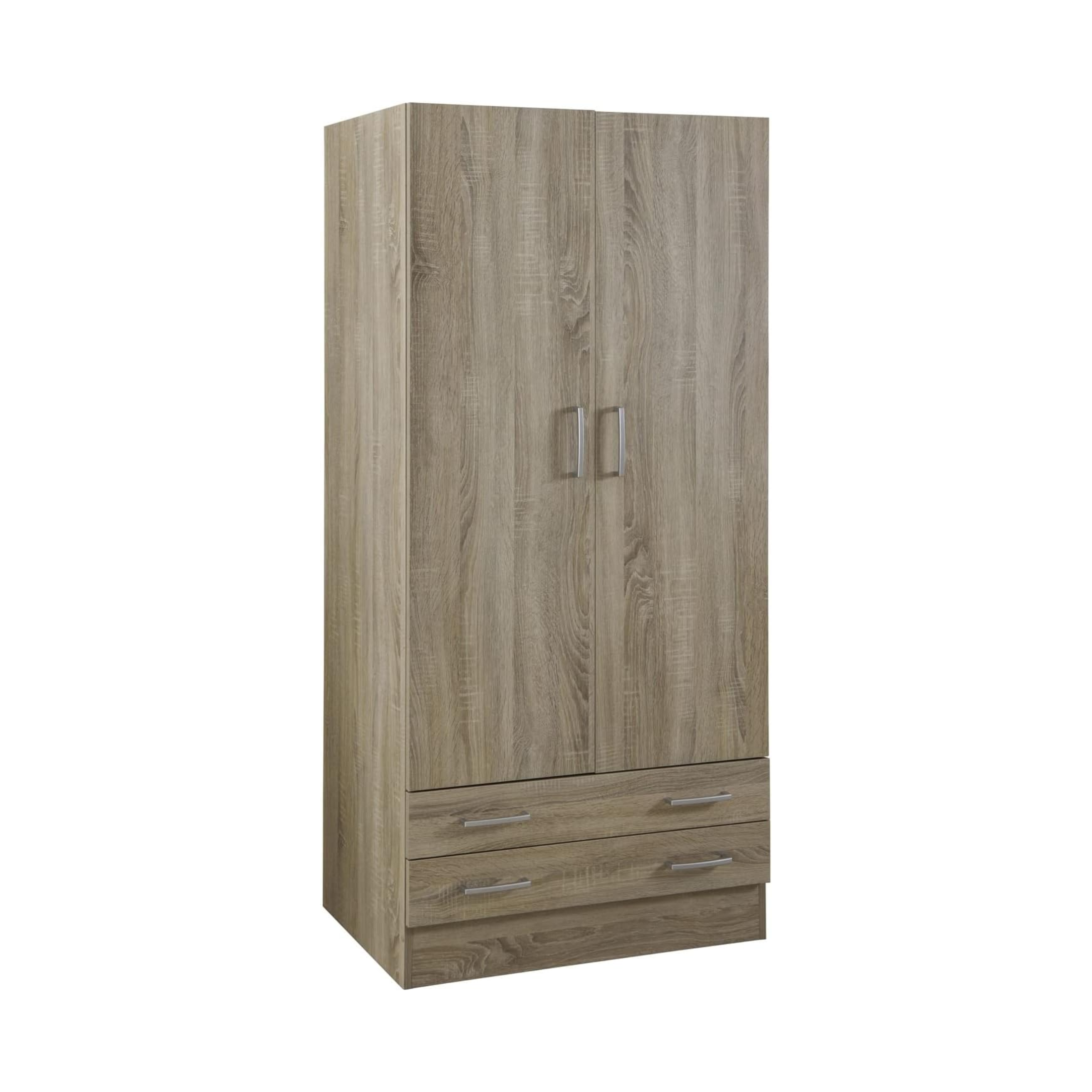 B201 armoire blanche avec 2 tiroirs 82x46,5 cm 184,5h