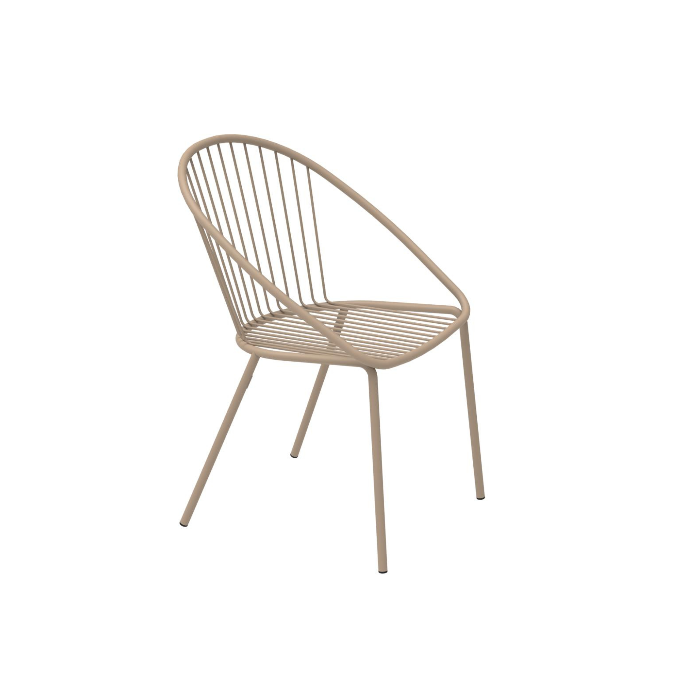 Fauteuil de jardin en métal galvanisé chaise empilable "Aria" 57x58 cm 83h