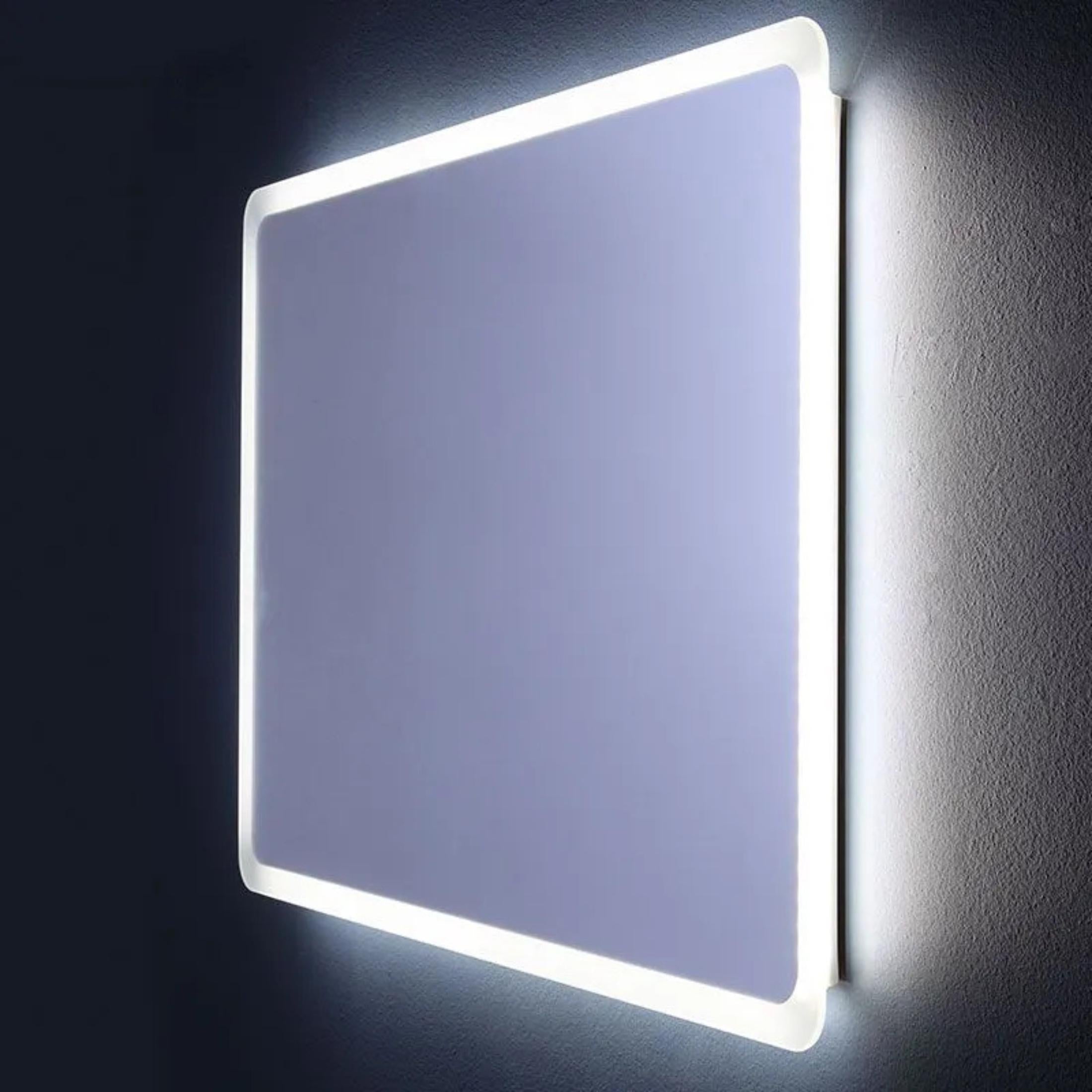 Specchio a led stondato da bagno "Dallas" con cornice illuminata