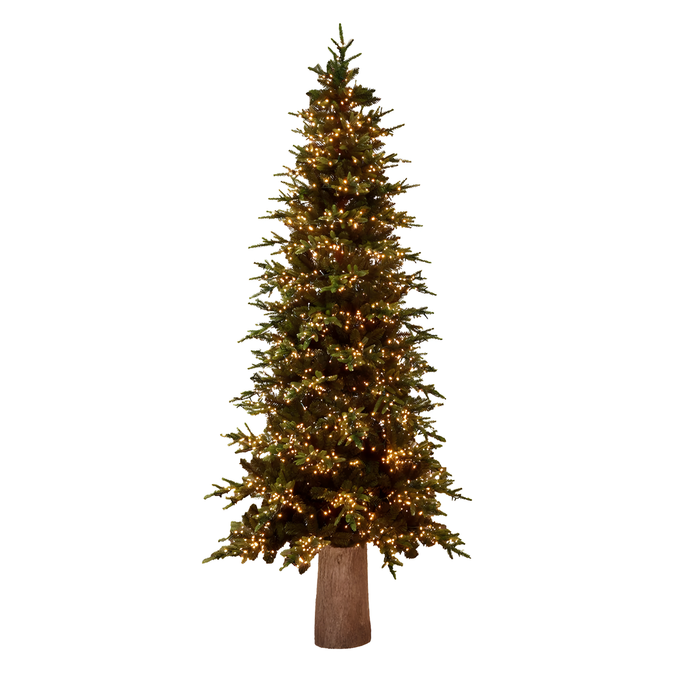 Albero di Natale "Pino Luxury New" con LED integrati, in PE Effetto Real Touch