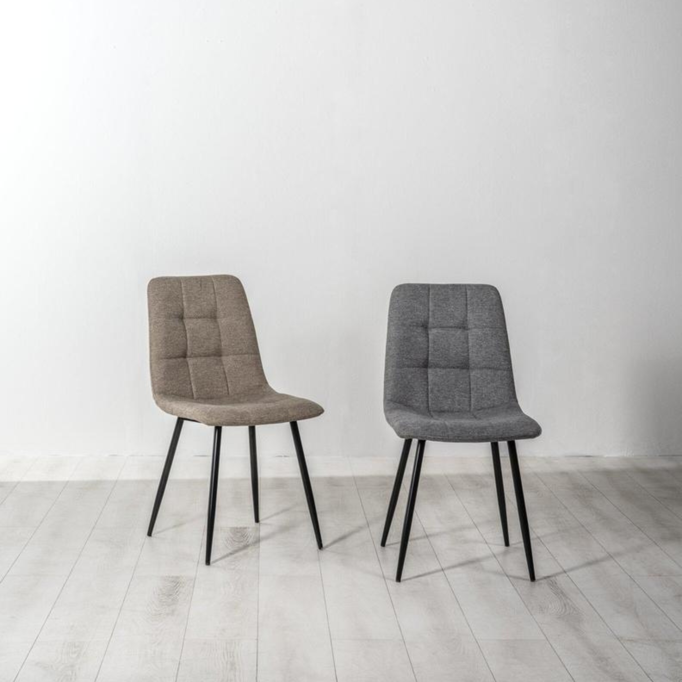Silla tapizada de tela "Alma" sillón comedor moderno 44x55 cm 81h