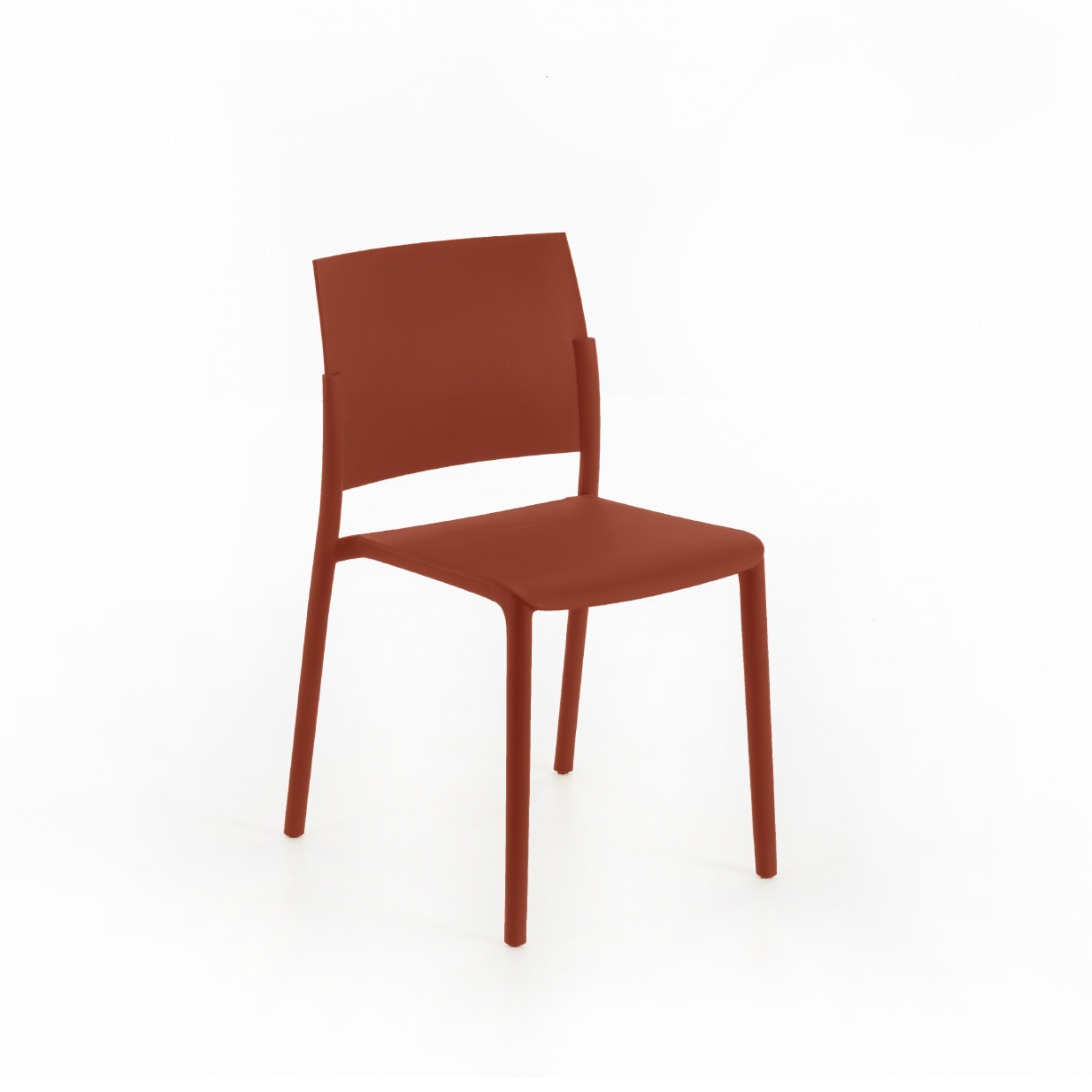Set di sedie impilabili da soggiorno "Sabrina" in polipropilene moderne cm 52,5x55 81h