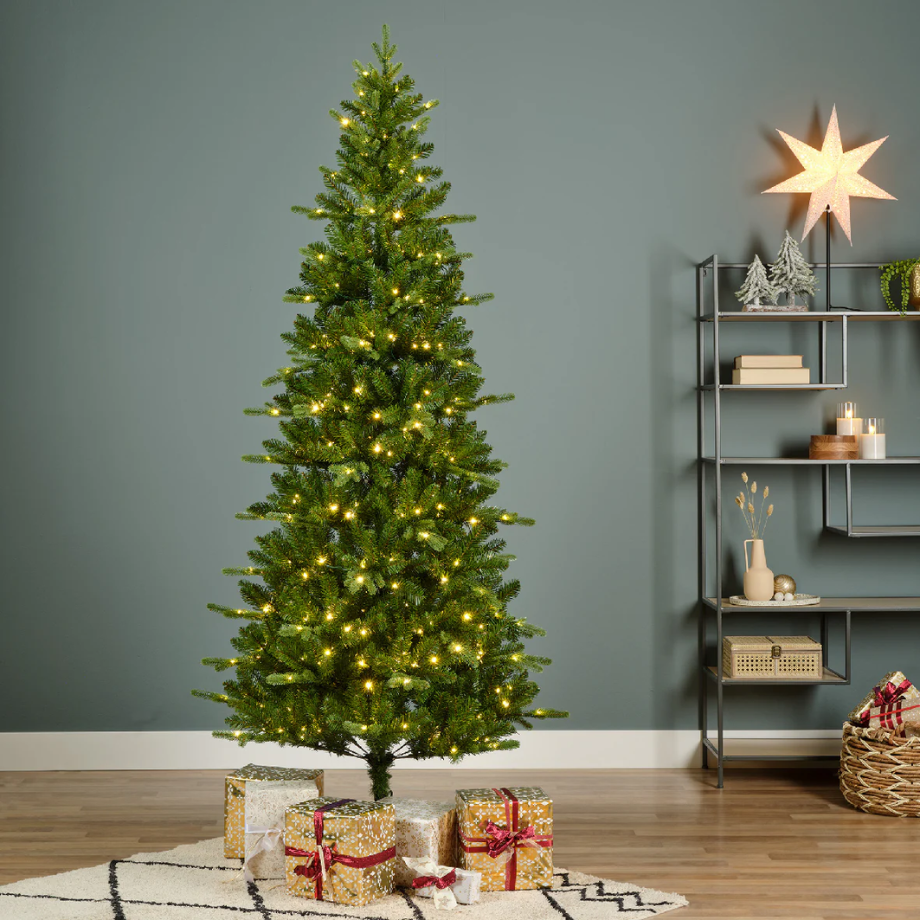 Albero di Natale slim "Arielis Slim" con micro Led in PE Effetto Real Touch + PVC