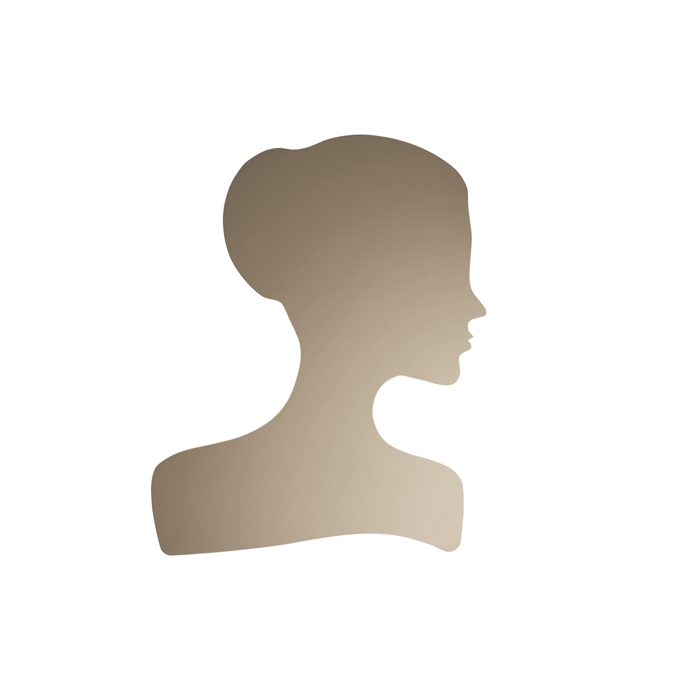 Specchio sagomato "Diva Specchiata" con volto di donna cm 125x160h