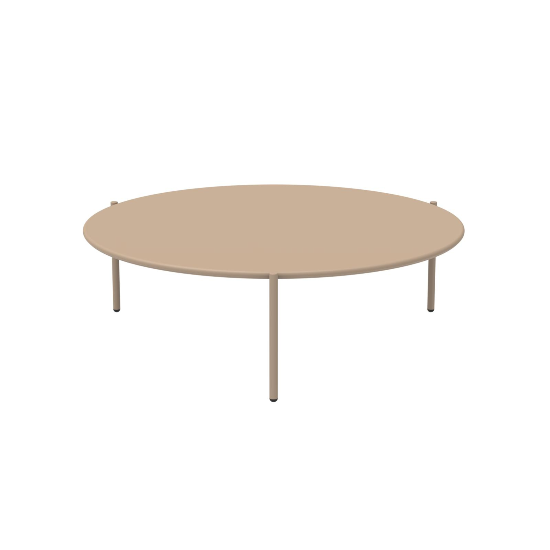 Table basse ronde en métal "Aria3" table de jardin empilable 110x110 cm 35h