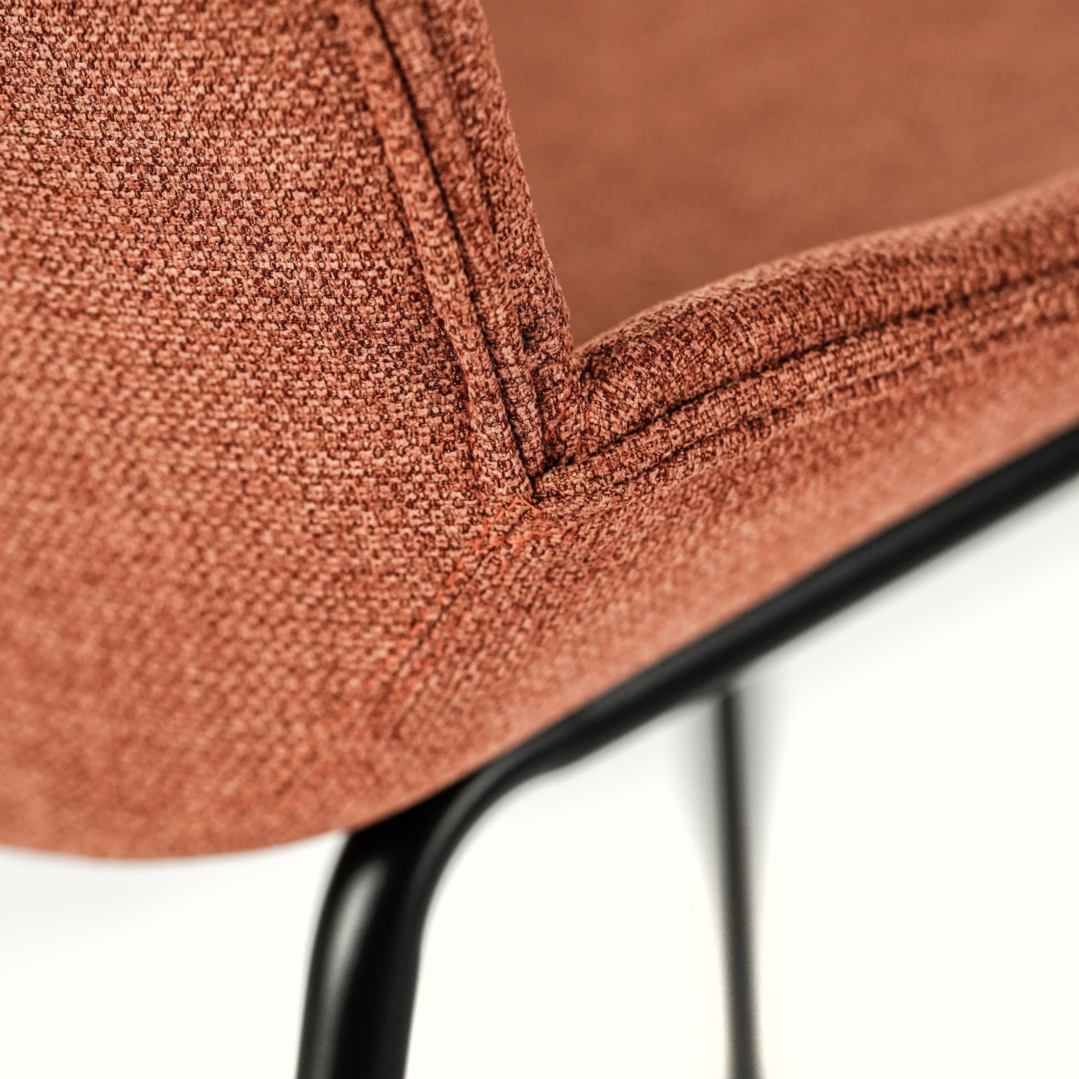 Set di sedie da pranzo in tessuto "Eva" con gambe in metallo verniciato eleganti moderne