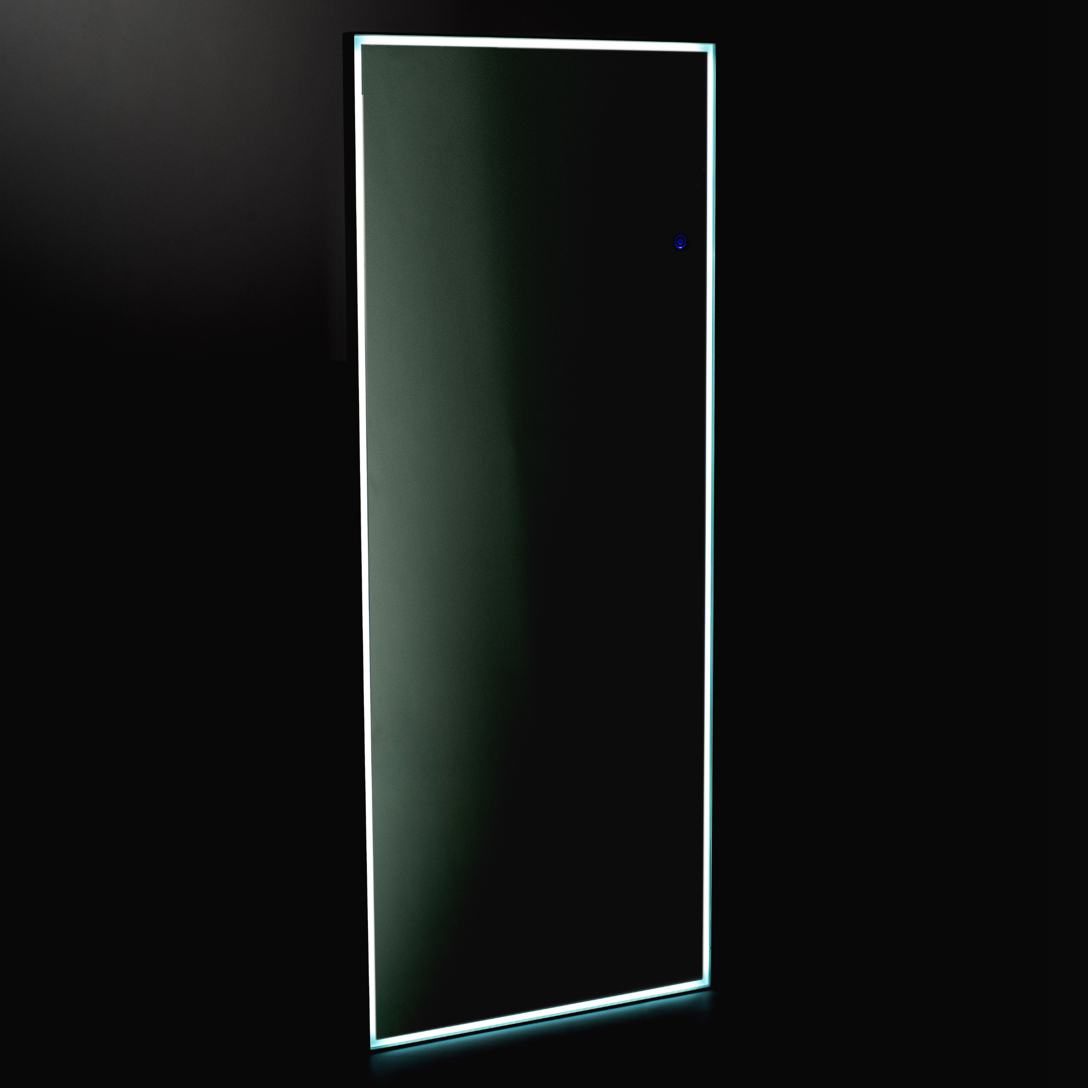Miroir mural LED "Lux" cadre rectangulaire en aluminium 150x5 cm 60h