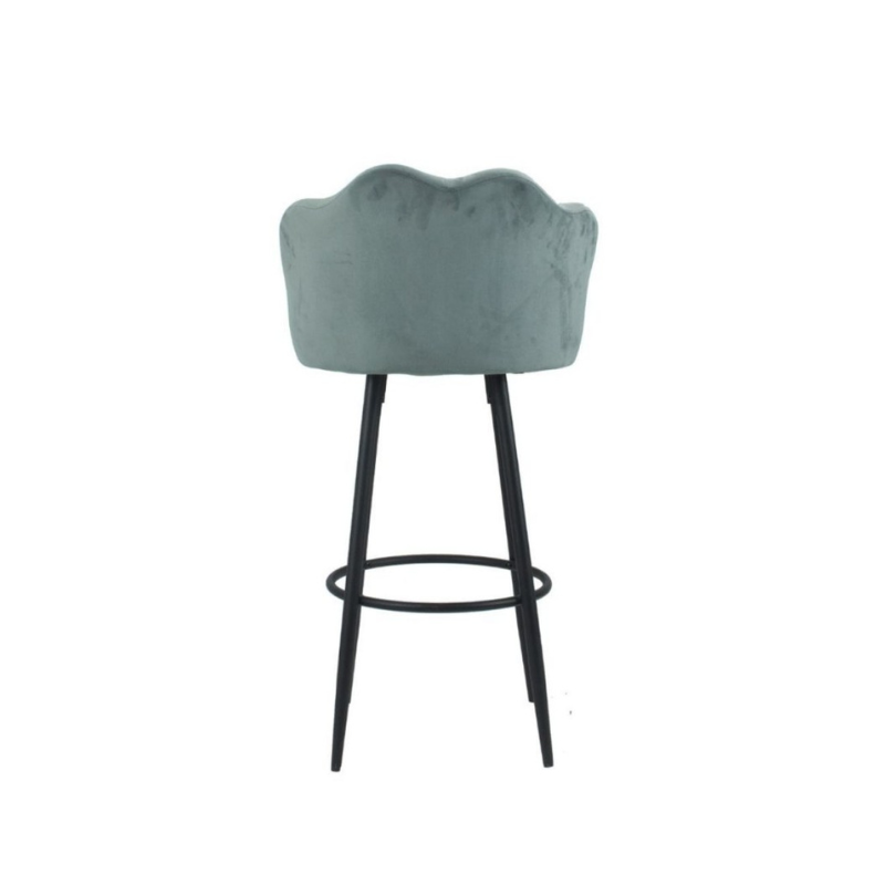Set di sgabelli alti "Orel" imbottiti in velluto da cucina cm 54x55 100h