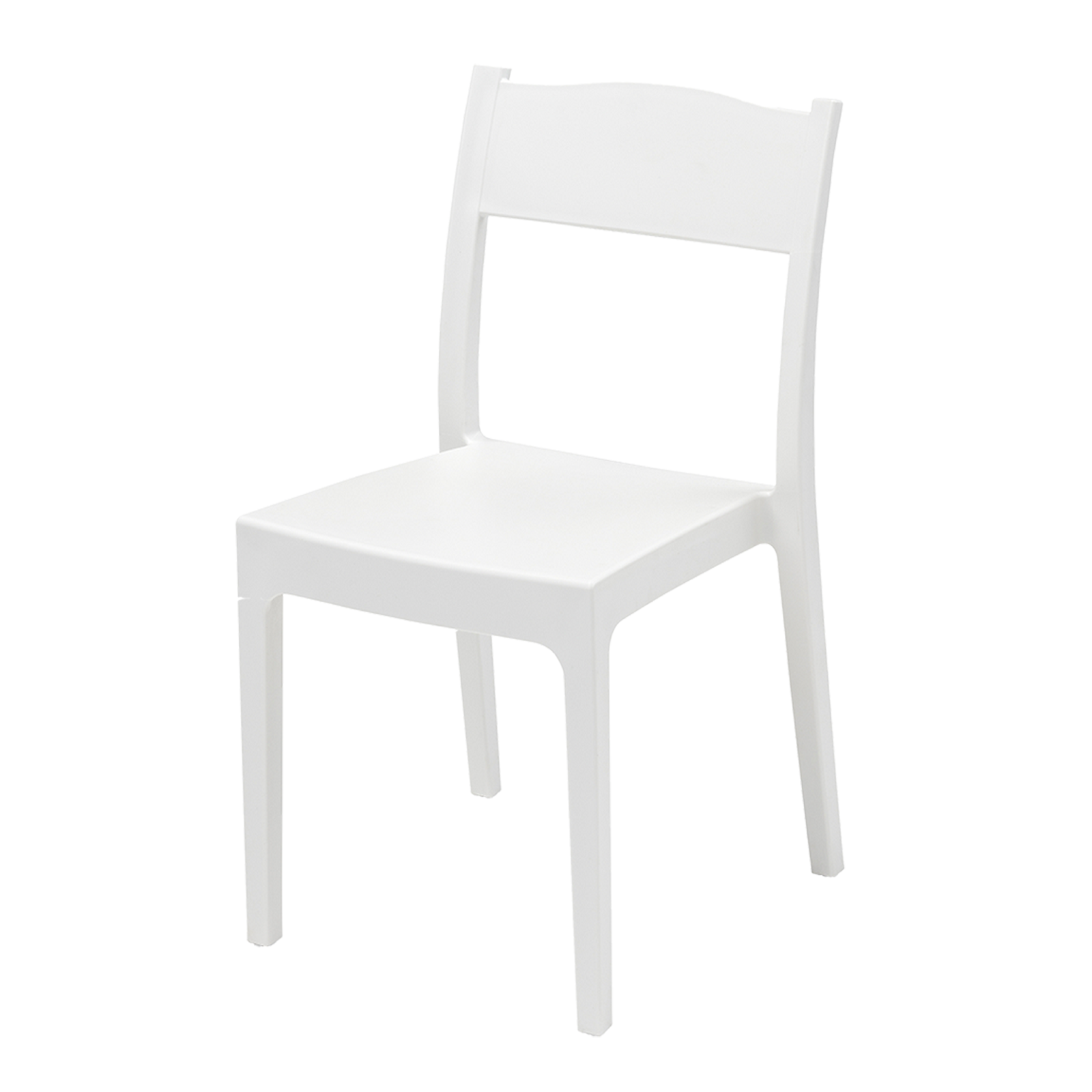 Silla de comedor Vesta de resina para jardín, apilable 41x41 cm 83h