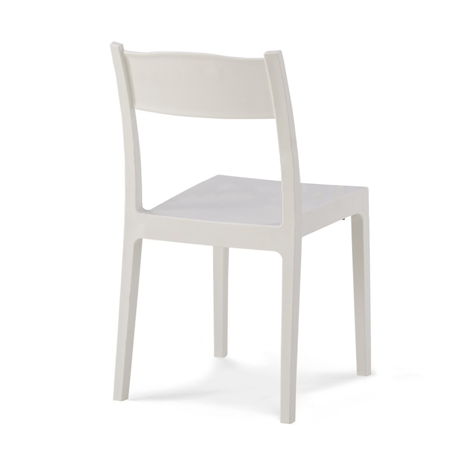 Silla de comedor Vesta de resina para jardín, apilable 41x41 cm 83h