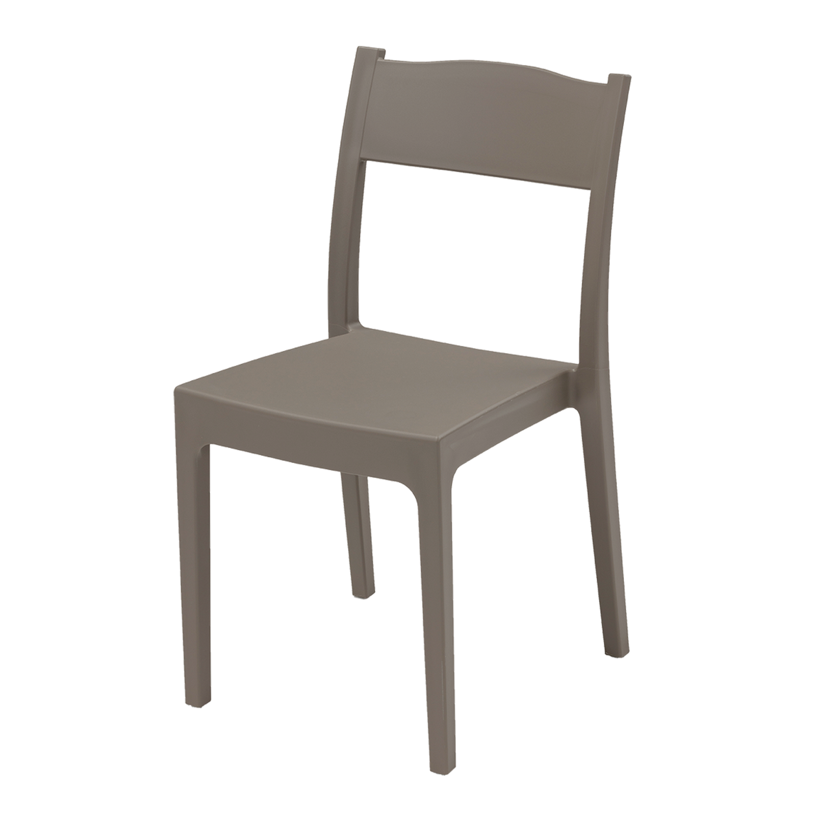 Silla de comedor Vesta de resina para jardín, apilable 41x41 cm 83h